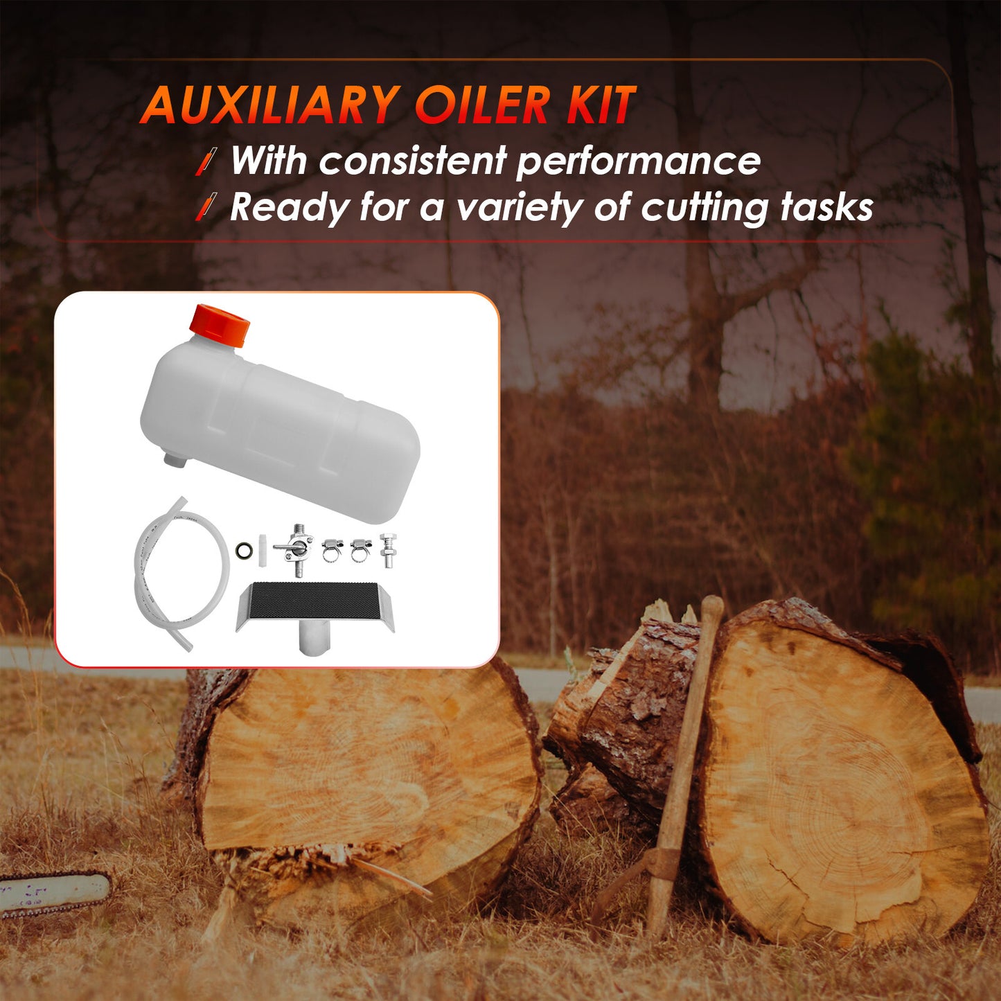 Auxiliary Oiler Kit w/ Hose For Chainsaw Milling Attachment Cut Sawmill Lumber