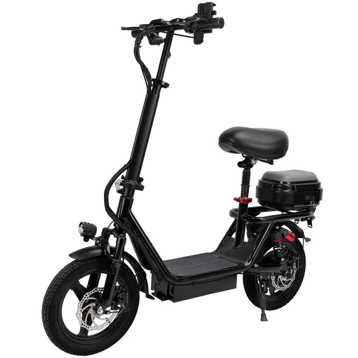 Solid Spare Electric Folding Scooter 48V 500W 14" Tires w/ Basket Commuter E-Bike 20MPH*
