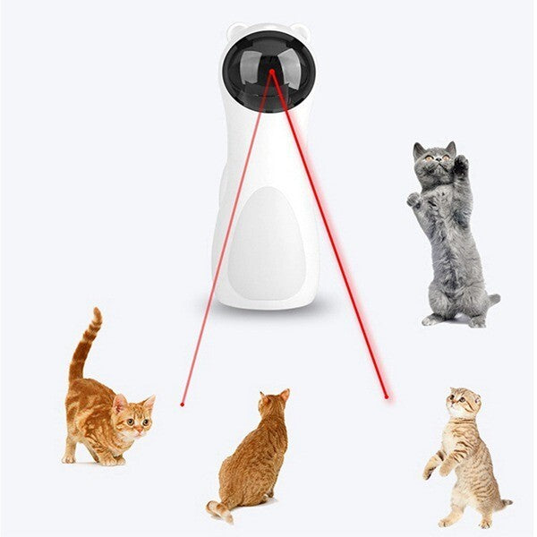 Automatic Cat Laser Toy Interactive Cat Toys for Indoor Cats/Kitty/Dogs white