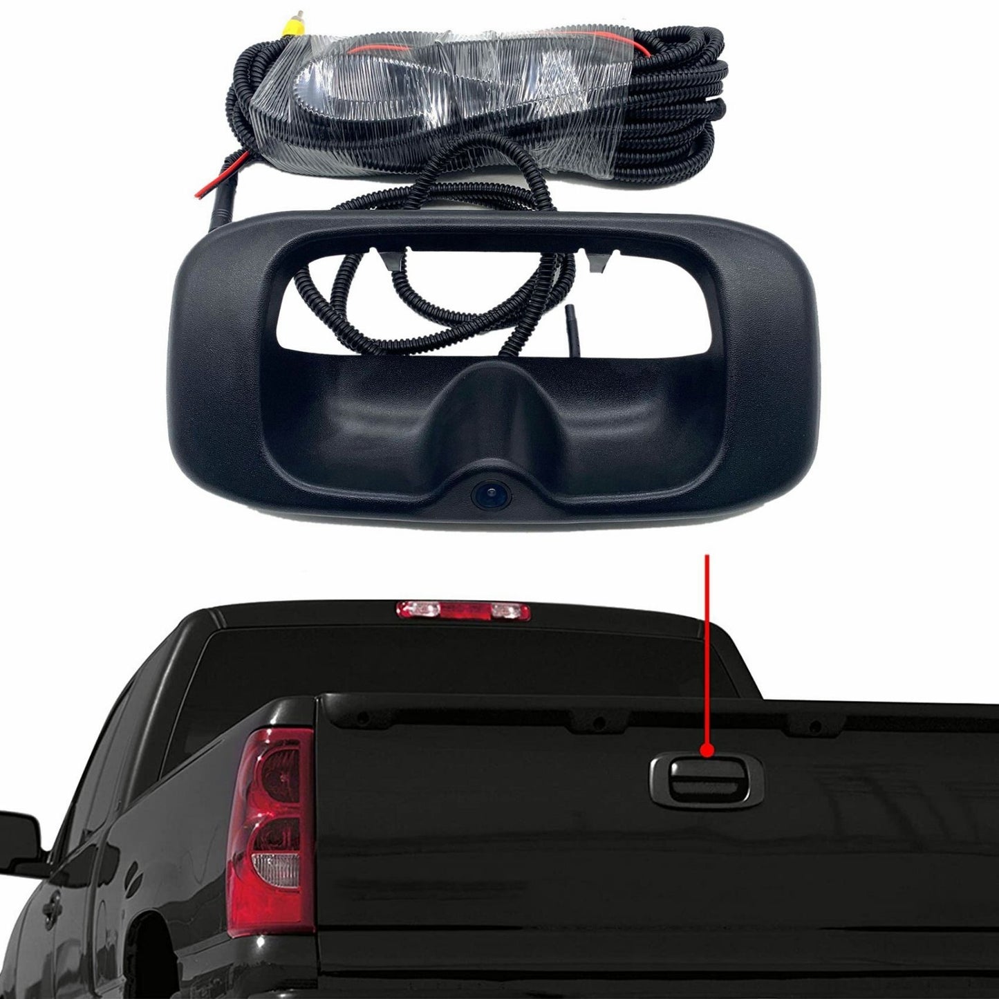 For GMC Sierra Chevrolet Silverado 1999-2006 Rear Tailgate Handle Backup Camera
