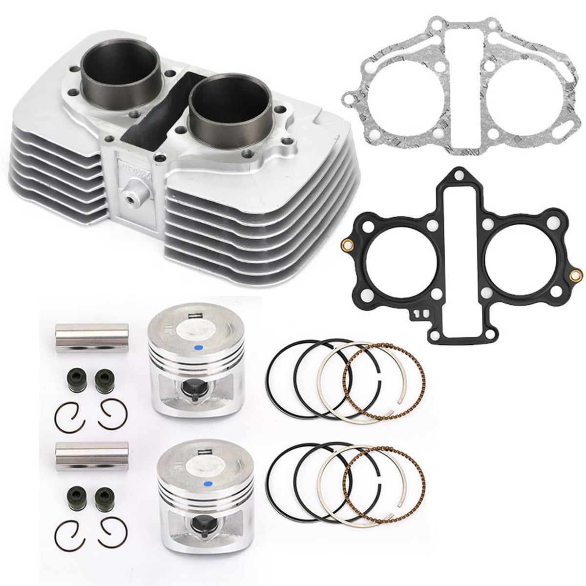 Solid Spare Cylinder Piston Gasket Kit 53mm For Honda Rebel 250 CMX250 Nighthawk 96-15 AV