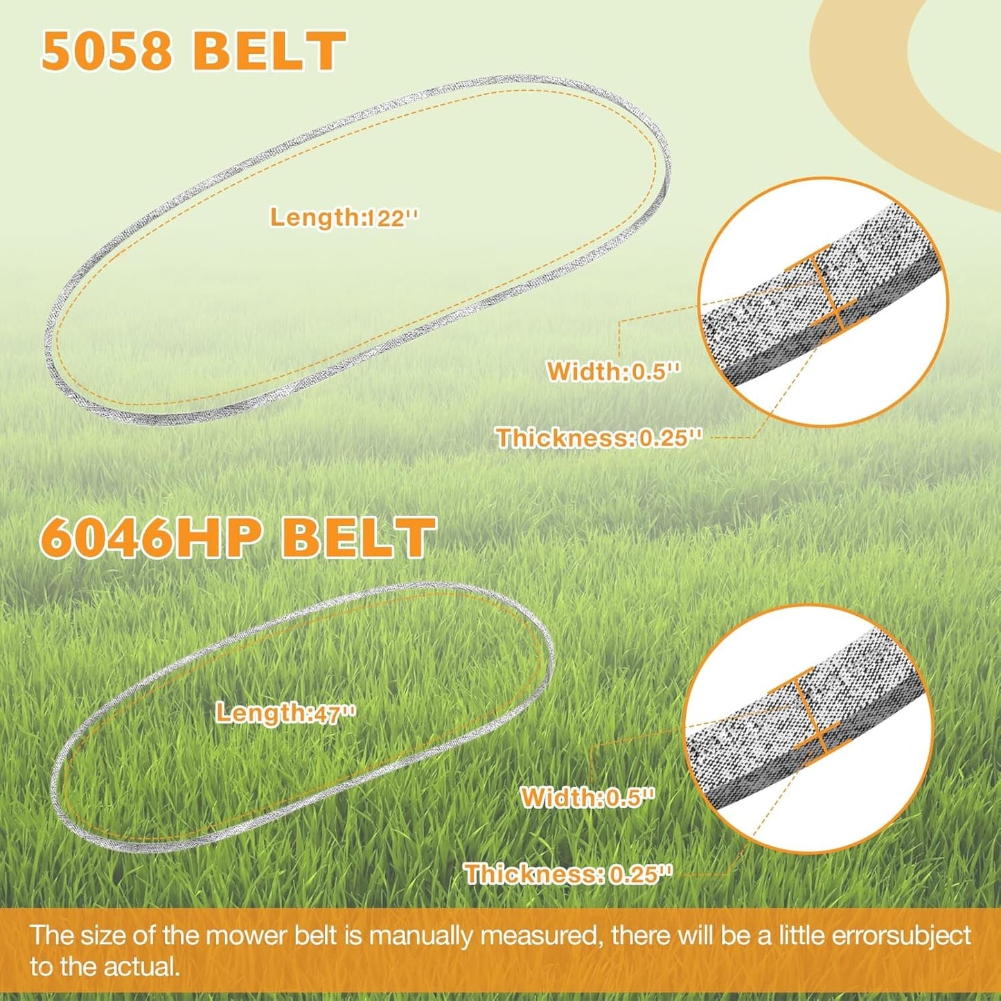 20.5" X 2.25" Lawn Mower Blade & 122" 47" Belt Set For Swisher Finish Cut Mowers