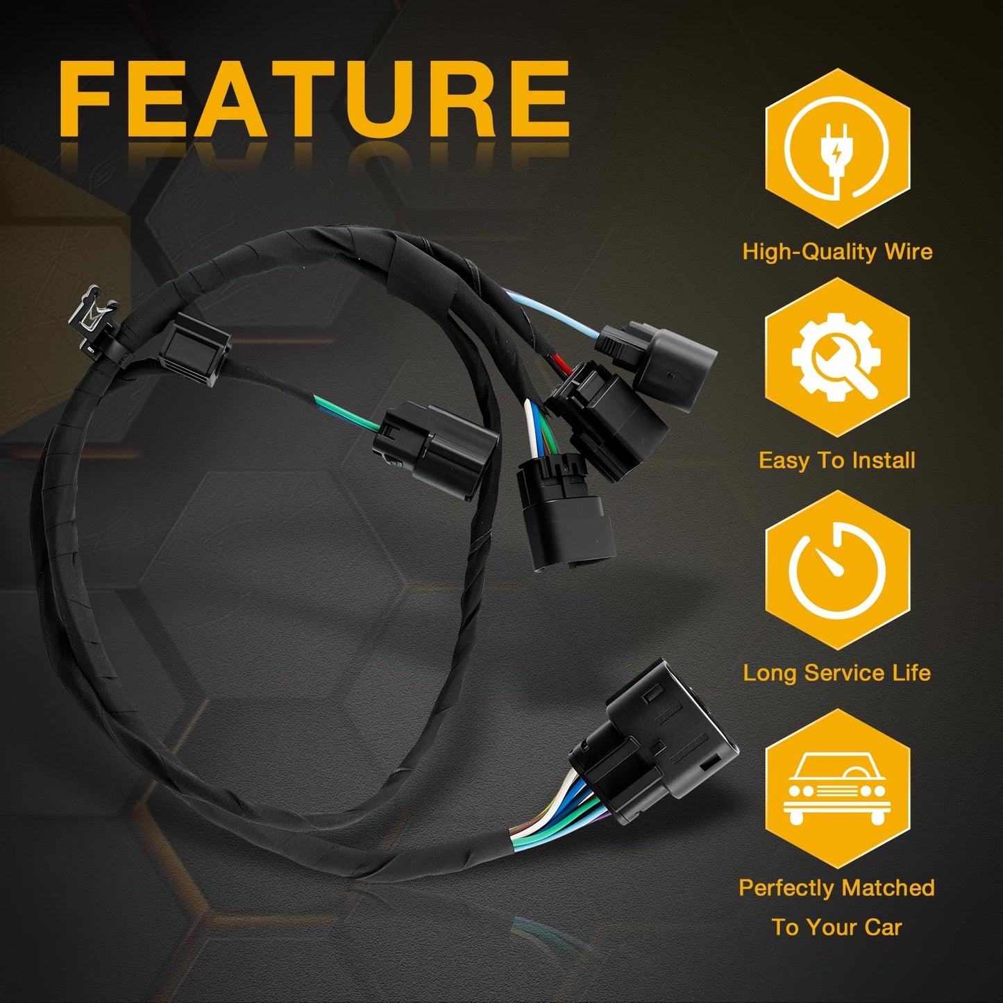 Rear Tailgate Handle Jumper Wiring Harness For 2017-19 Ford F250 F350 F450 F550