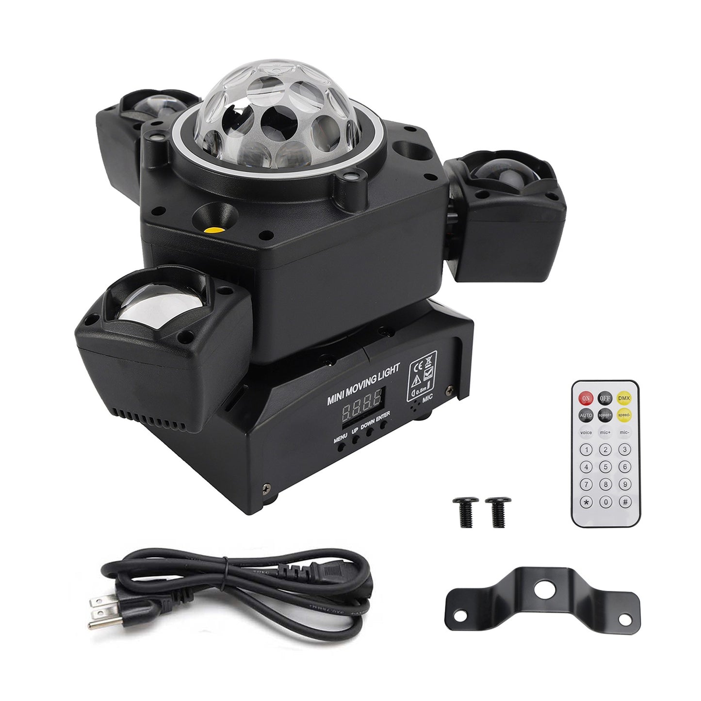 Three Head LED Stage Light Beam Moving Head Light With Laser DJ Disco Party