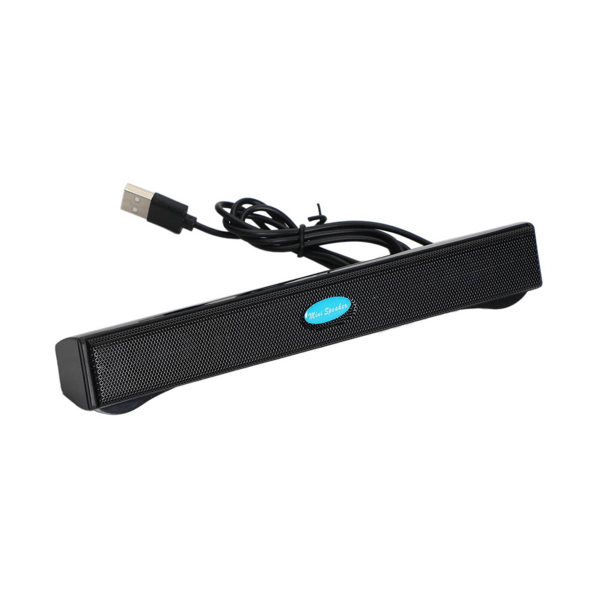 Solid Spare Wired USB Computer Speakers Mini Stereo Sound Bar for Desktop PC Laptop Black