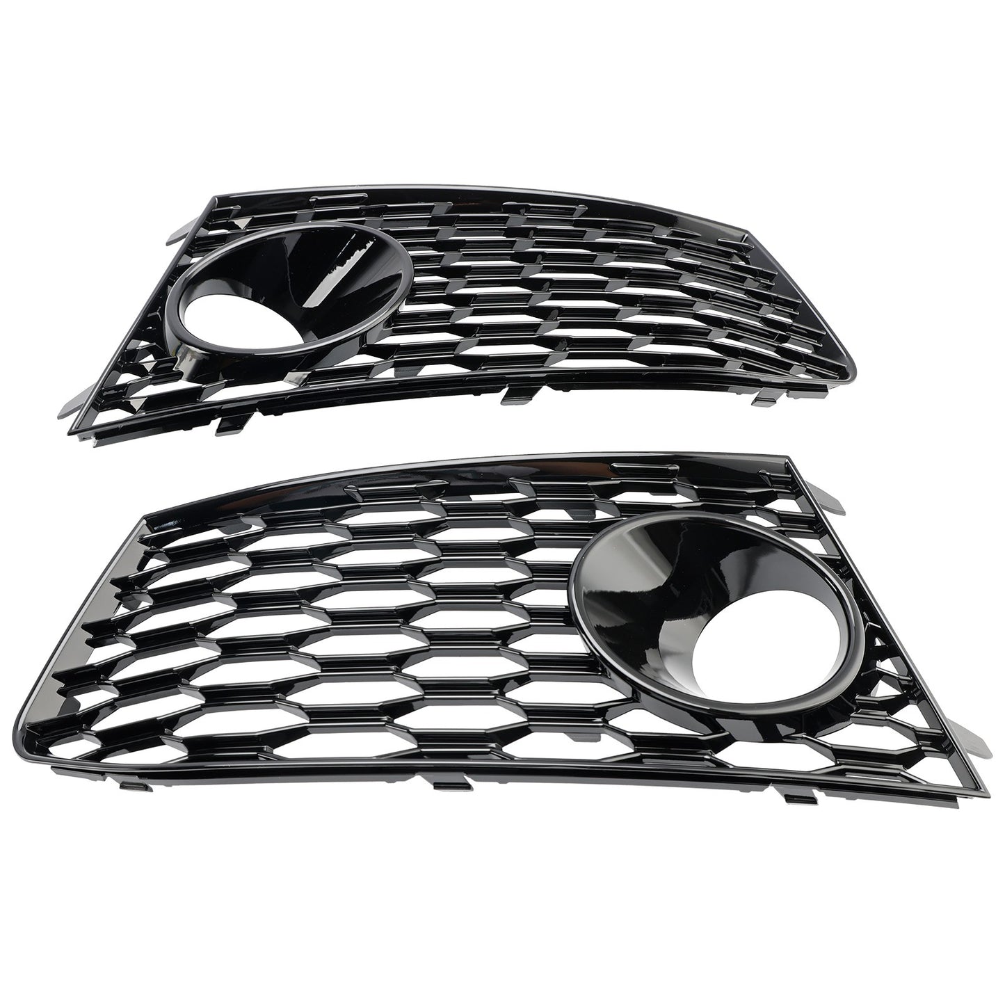 Pair Front Bumper Fog Light Lamp Frame Grille Covers Fit Audi RS7 2014-2018*