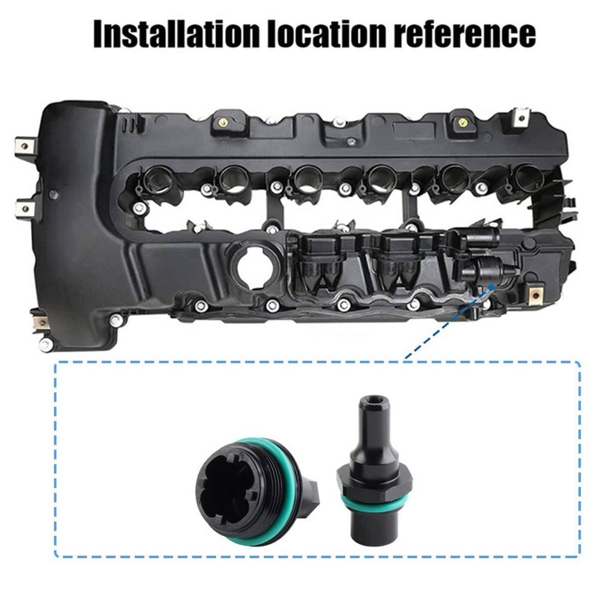 Solid Spare Upgraded Performance PCV Valve Replacement For BMW N54 135i 335i 535i 740i X6 Z4