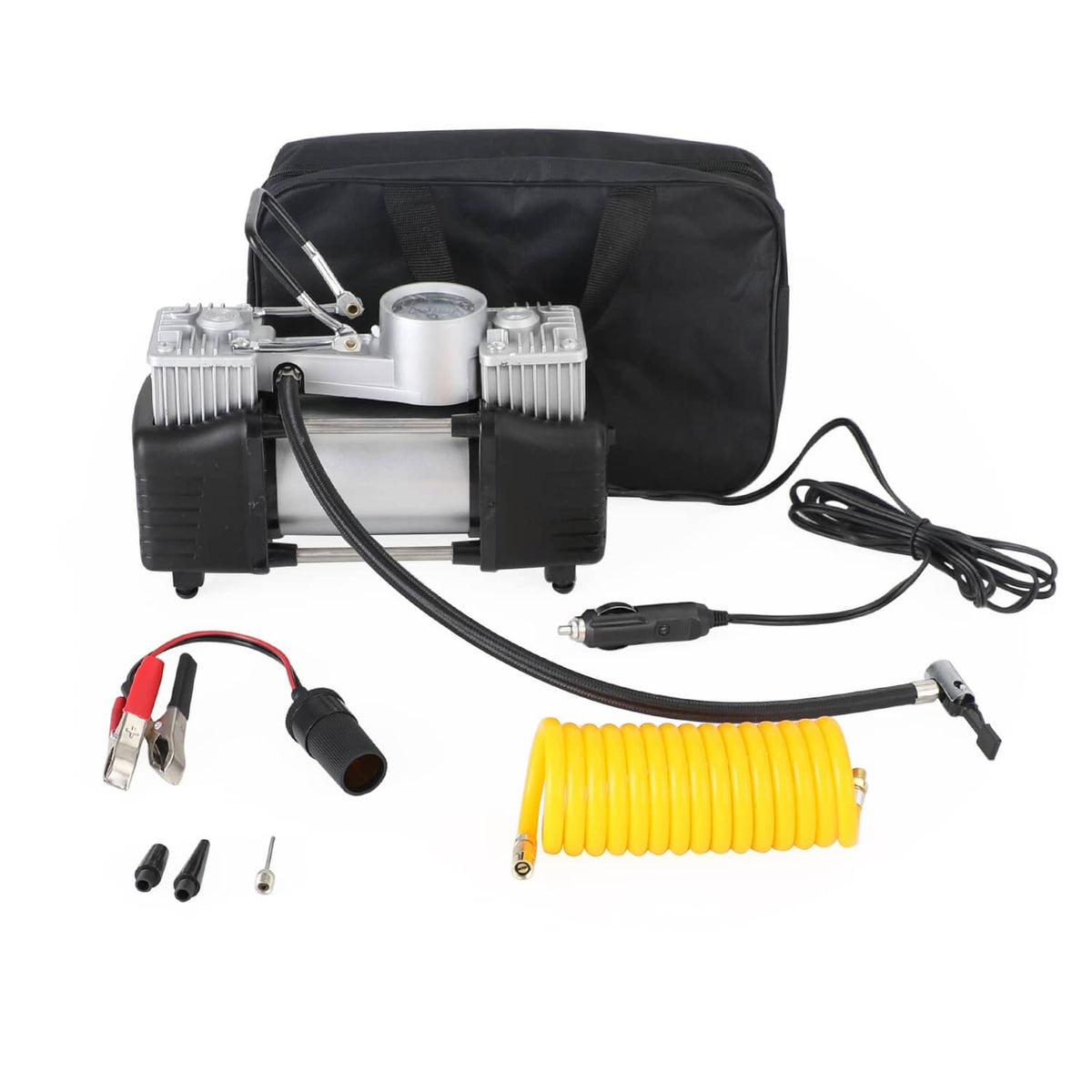 Solid Spare Heavy Duty Electric Air Tire Pump 12V Inflator Auto Car Truck Compressor 150PSI