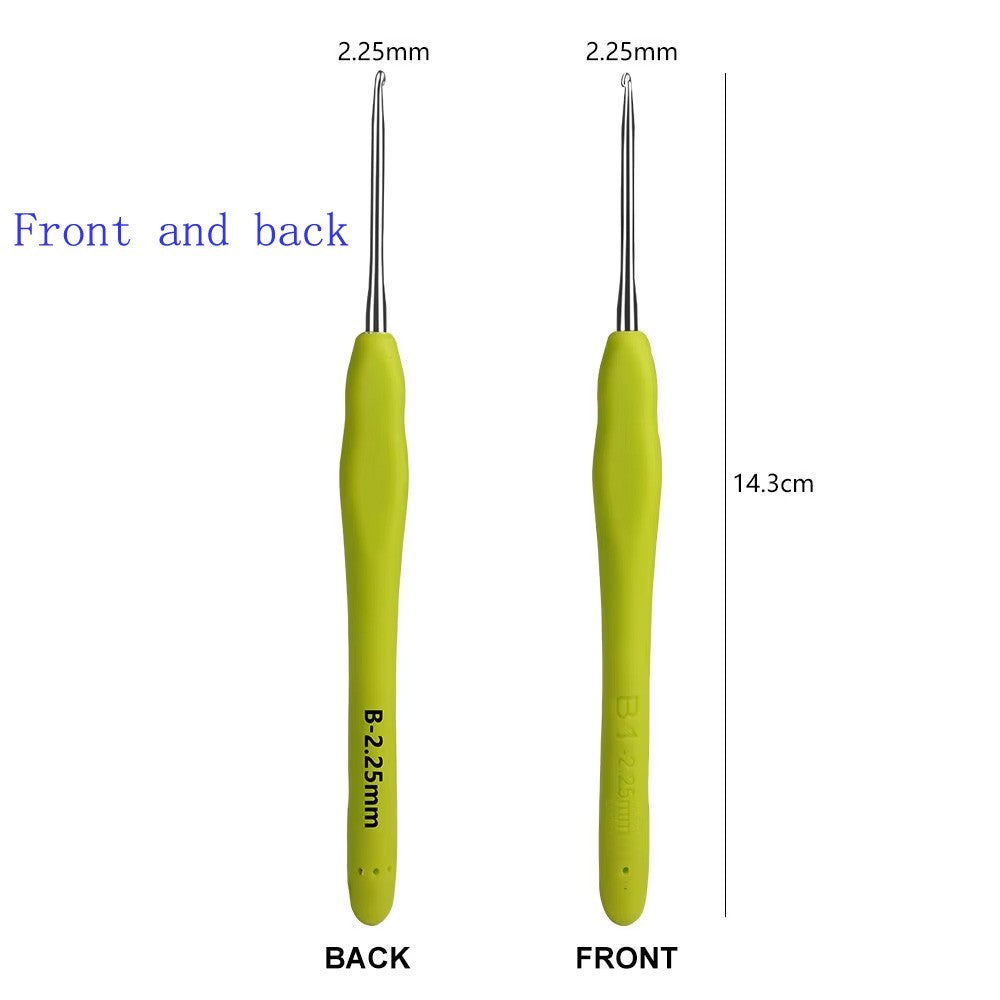 Crochet Hooks Set Steel Pastel 14 Pcs Ergonomic Easy Grip Bright