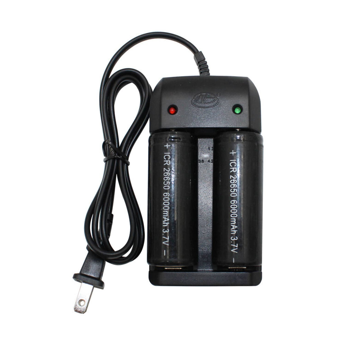 Solid Spare Lithium Li-Ion 14500 26650 Battery Double Charger 2 Adjustable Positions