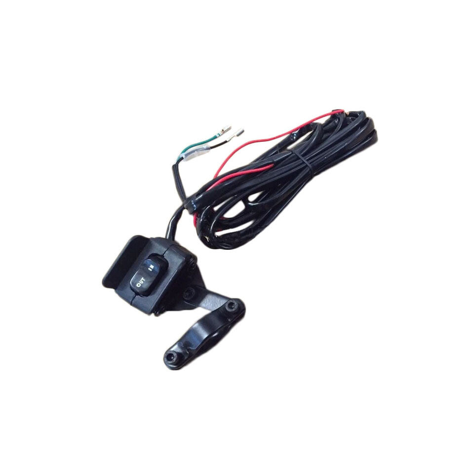 12V Winch Rocker Thumb Switch w/ Mounting Bracket - Handle Bar Control Switch