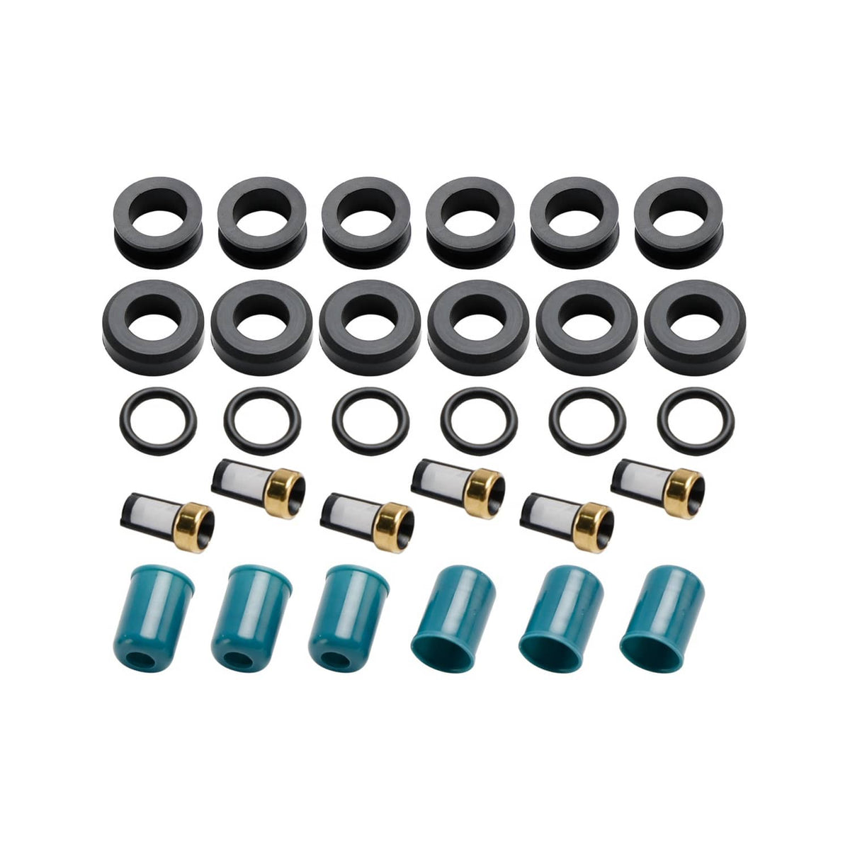 Solid Spare Fuel Injector Repair Seal Rebuild Kit Fit Toyota 3VZE 1988-1995 3.0L Truck
