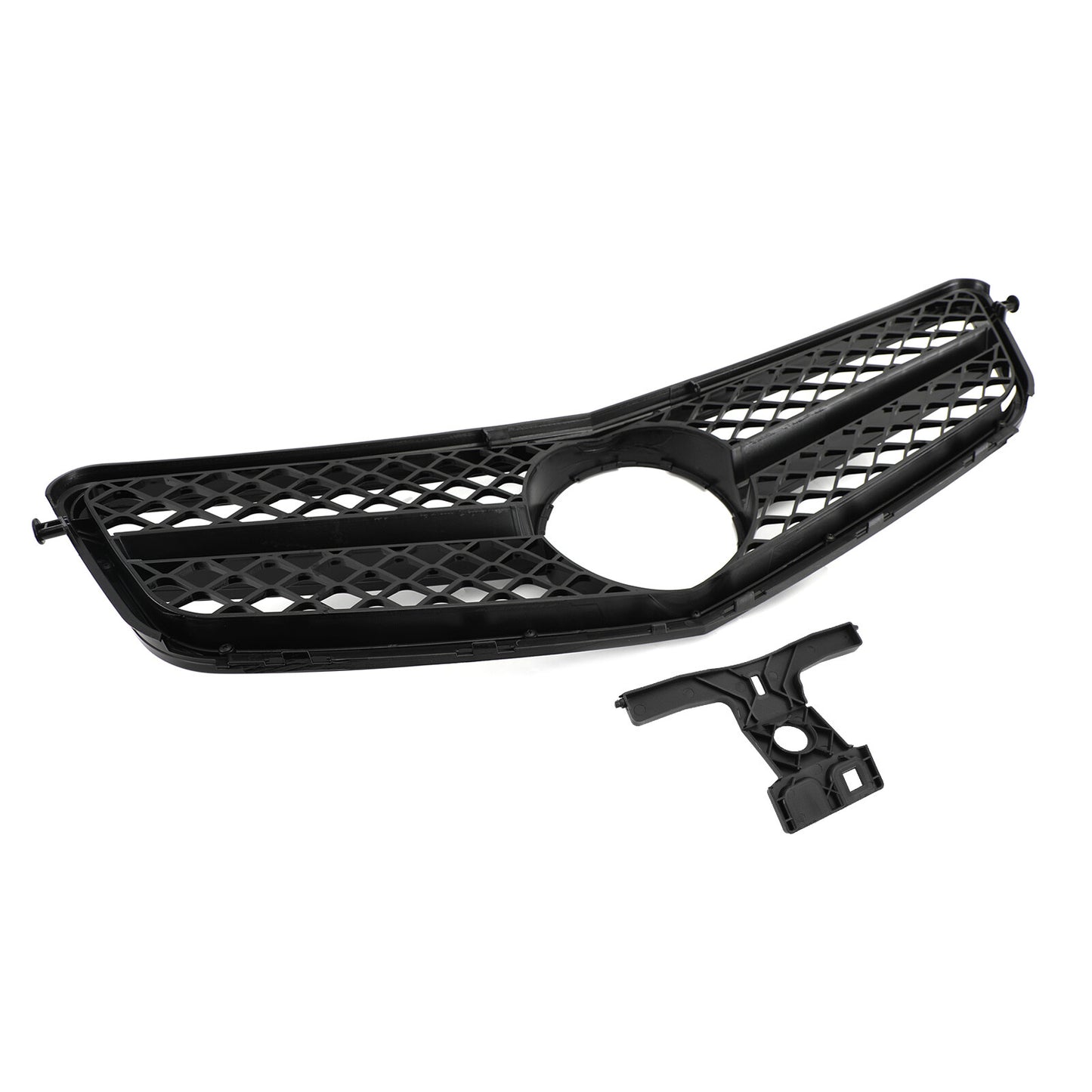 Gloss Black Grill Grille Fits Mercedes Benz W204 C250 C350 2008-13