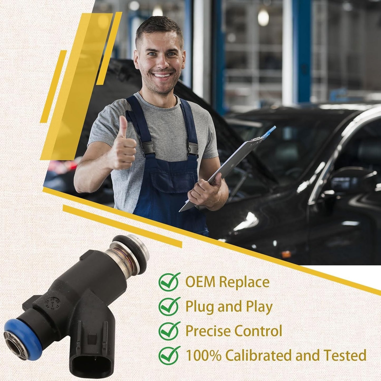 8x 12613411GM Flex Fuel Injectors For 2010-14 Chevy Tahoe GMC Sierra 4.8 5.3 6.0