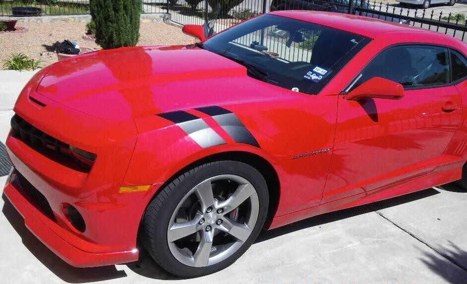 4" Dual Fender Stripe Hash Mark Stripe Decal Graphic Kit For Chevy Camaro