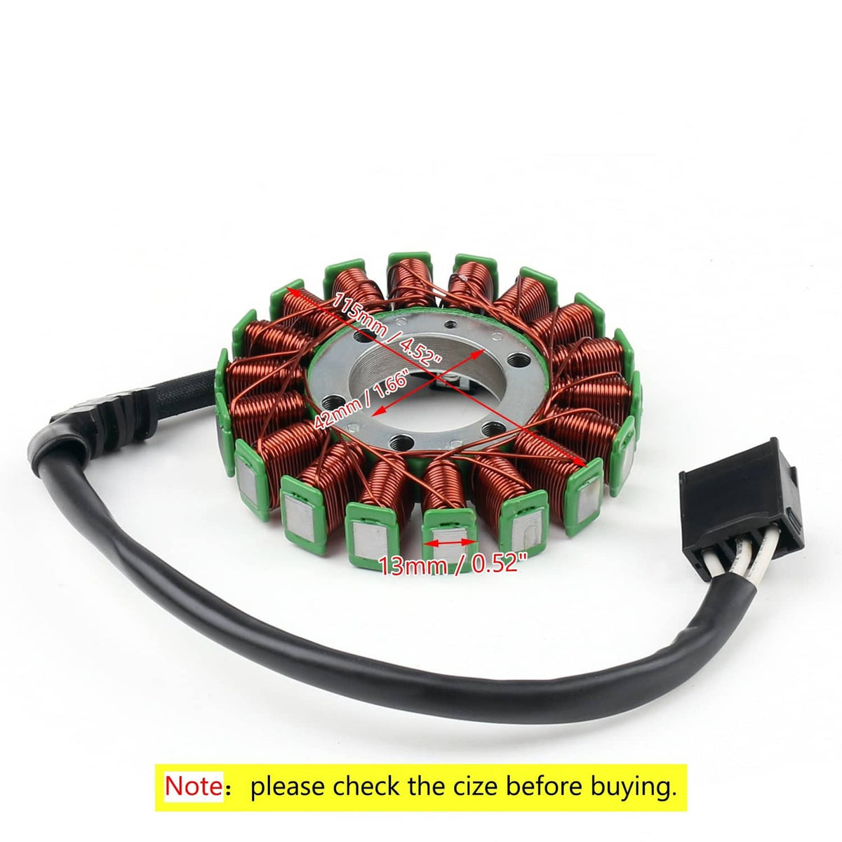 Solid Spare Stator Fit for Yamaha R6 YZF-R6 YZFR6 2006 - 2020 Magneto 2C0-81410-00-00 USA