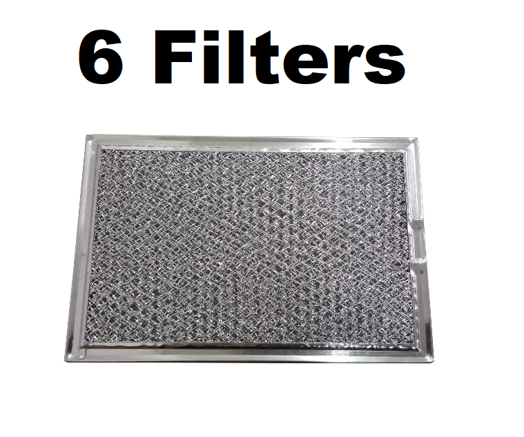 Solid Spare Microwave Mesh Grease Filter for GE WB06X10654 5" x 7 5/8" x 3/32" 6 PACK