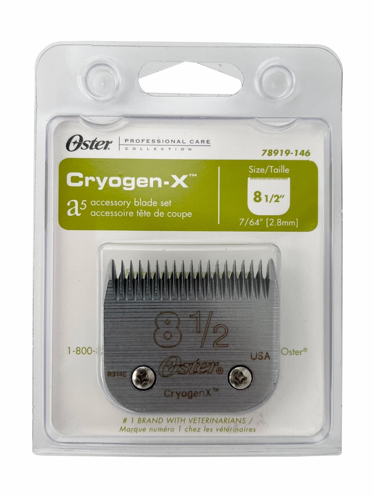 Solid Spare Oster 78919146005 Pro Detachable Cryogen-X Clipper Blade 8.5