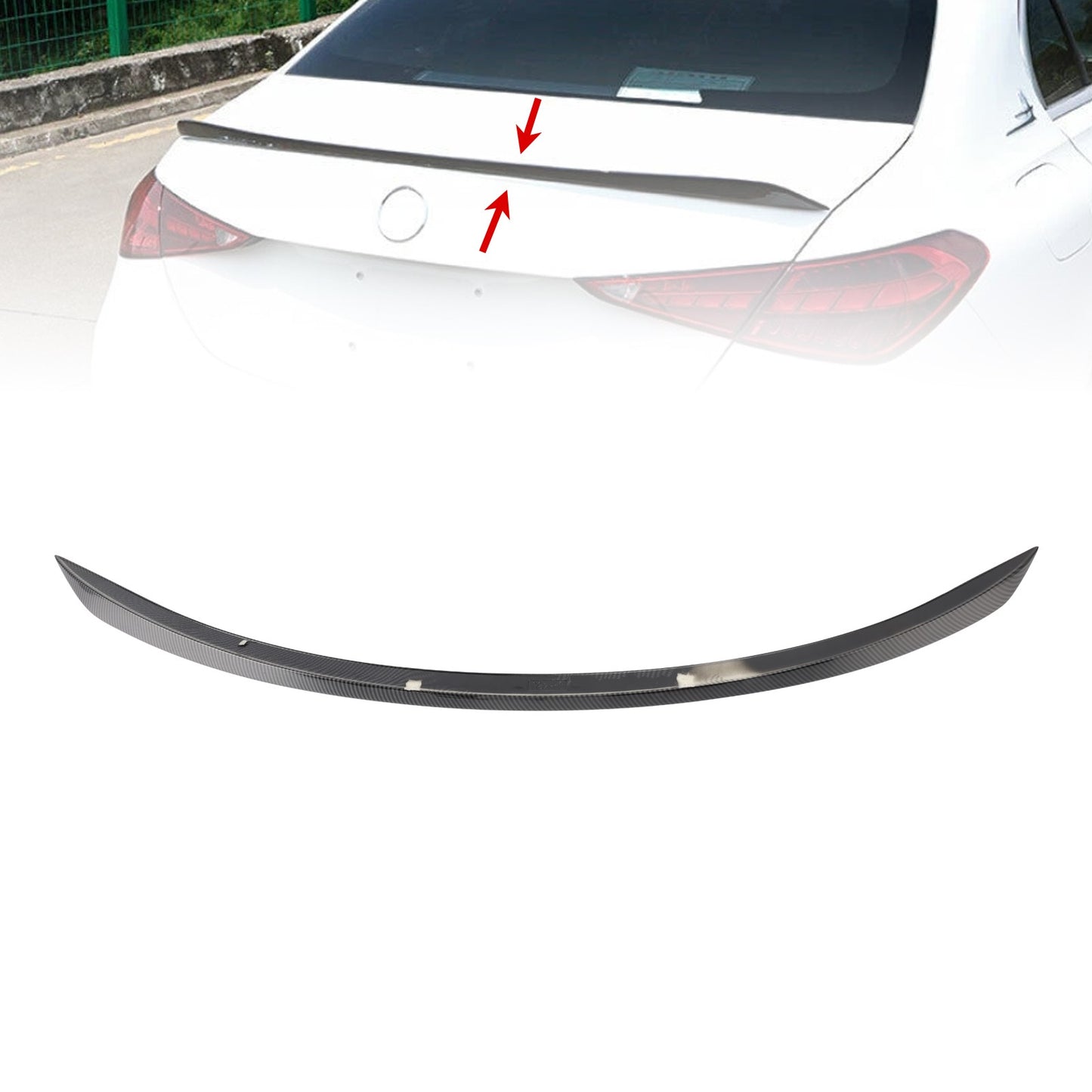 Carbon Fiber Look Rear Spoiler Wing For Mercedes Benz W206 C63S Style 2022+