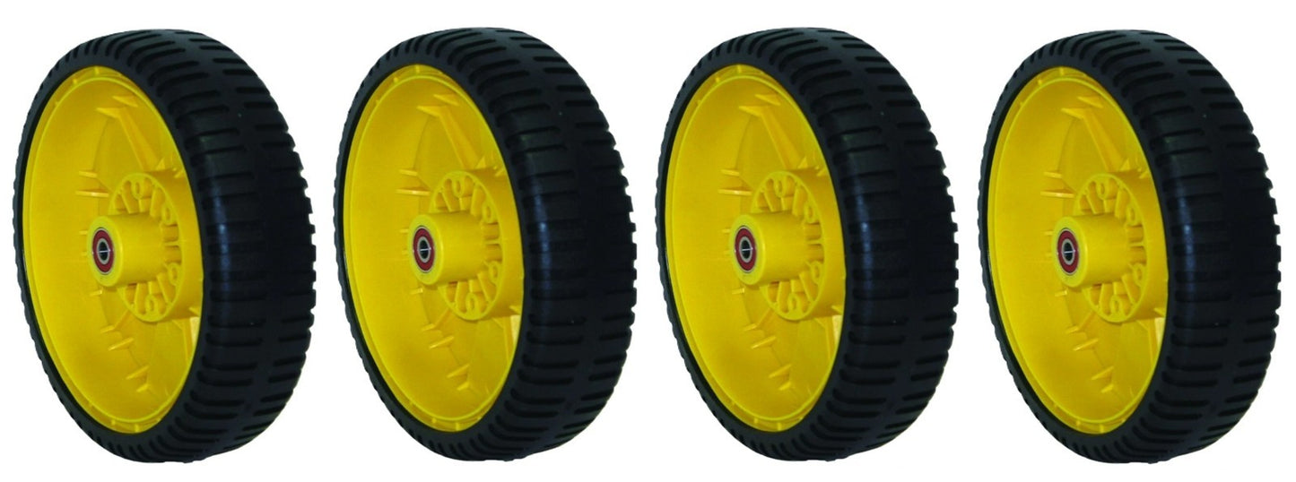 Solid Spare (4) Oregon 72-115 Wheel, 8 x 200 Semi Pneumatic Wheels