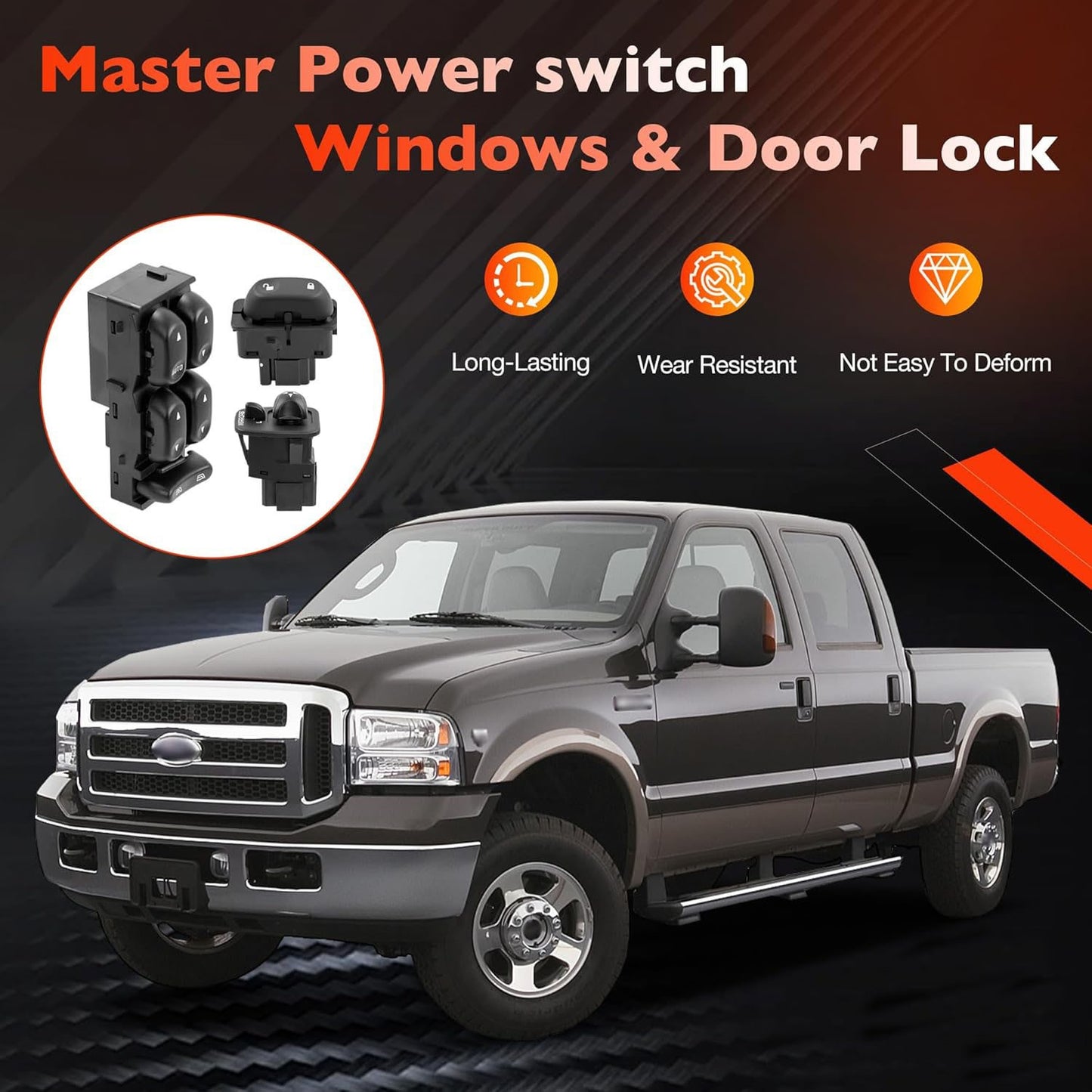 Power Window Door Lock Mirror Switch Fit 02-05 Ford F-250 F-350 F-450 Excursion