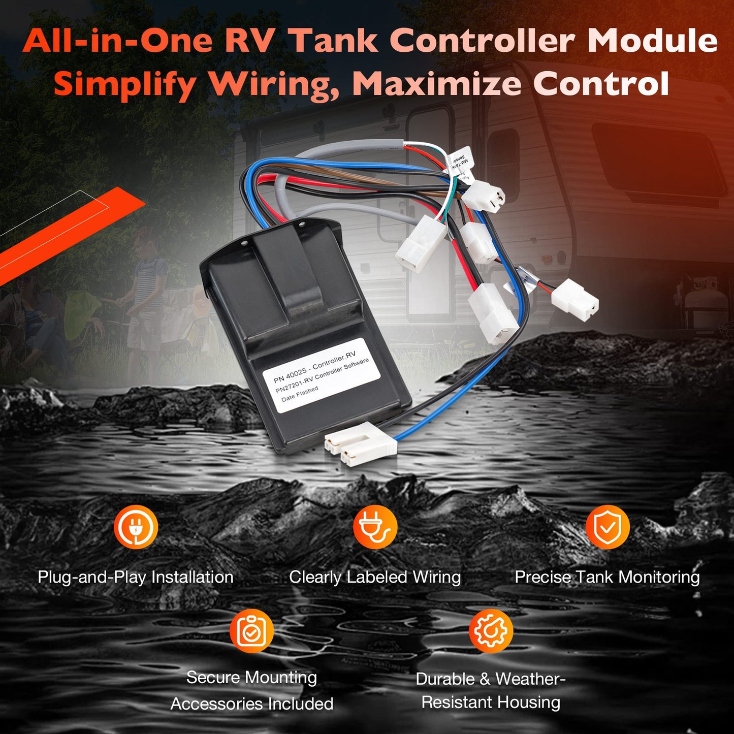 36398 RV Toilet Automatic Flush Controller Fits 2006+ Tecma Silence Plus Toilet
