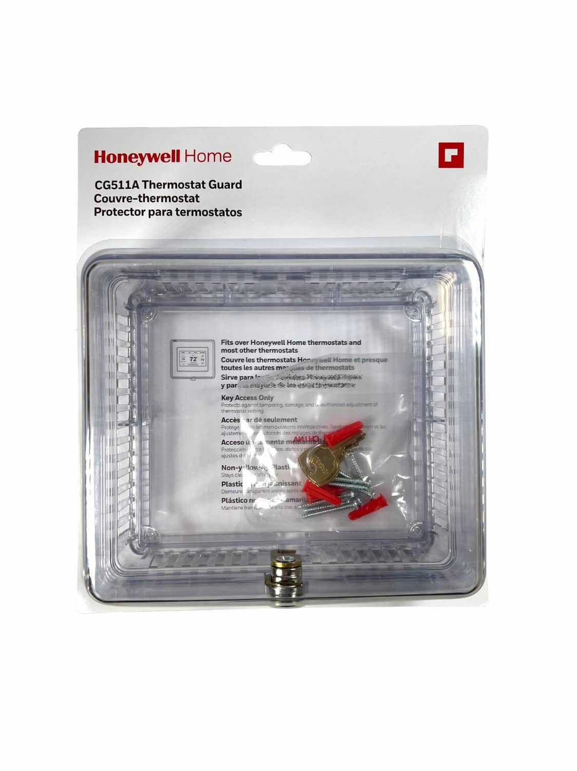 Solid Spare 2 Universal Home Locking Thermostat Cover Anti Tamper Guard Lock Box Protection