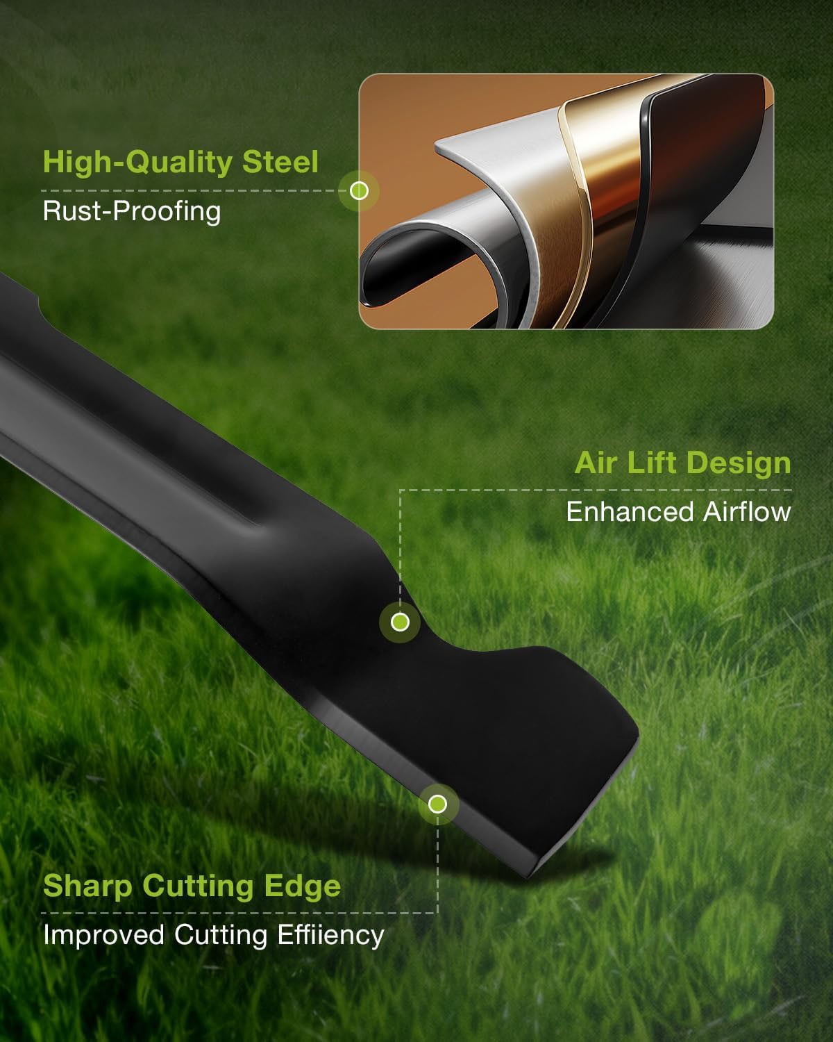2Pcs AB4200D 21" Deck Blade For EGO Power+ 42" Z6 Zero Turn Riding Mower ZT4204L