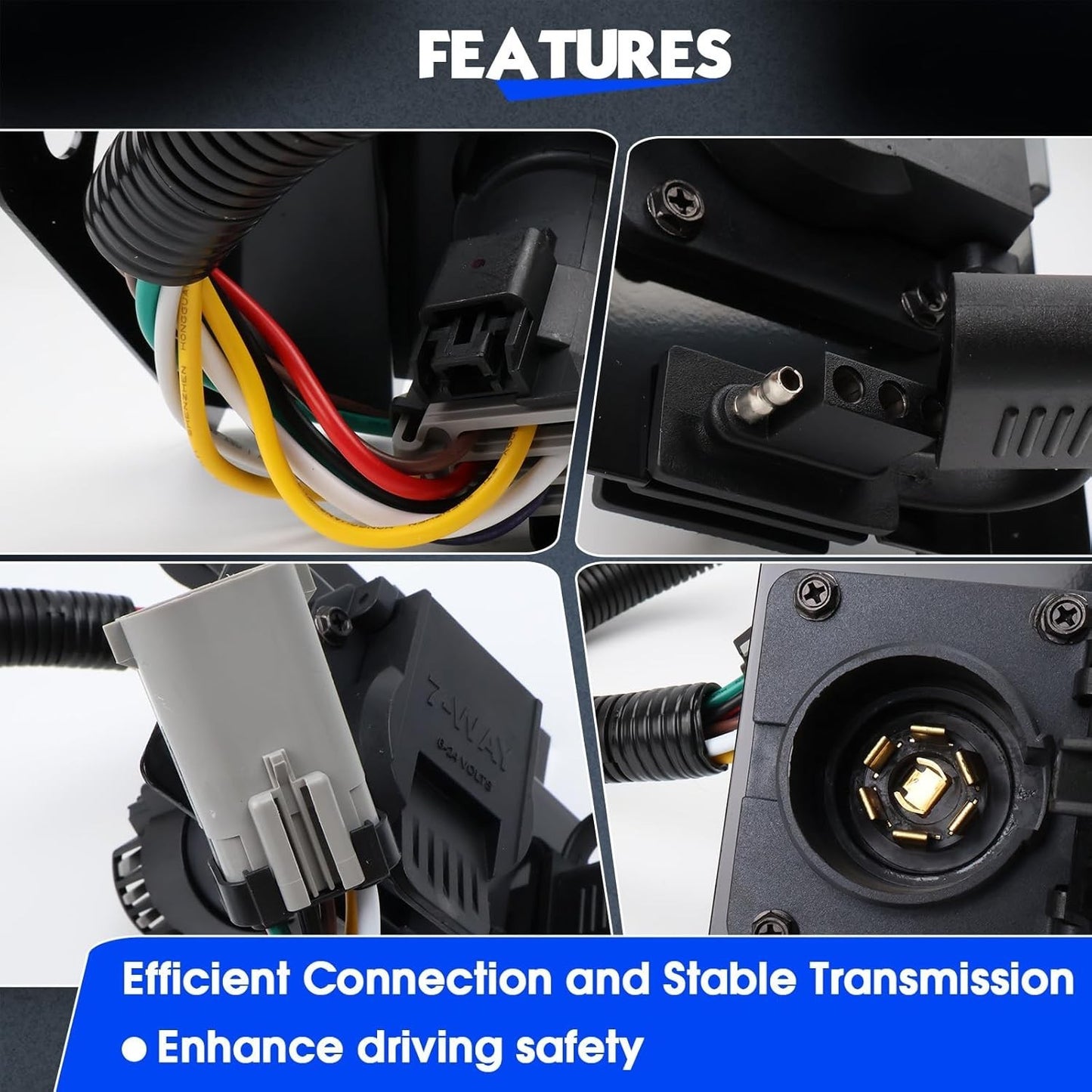 4 & 7 Pin Trailer Tow Wiring Harness For Ford F250 F350 Super Duty 2C3Z13A576DA
