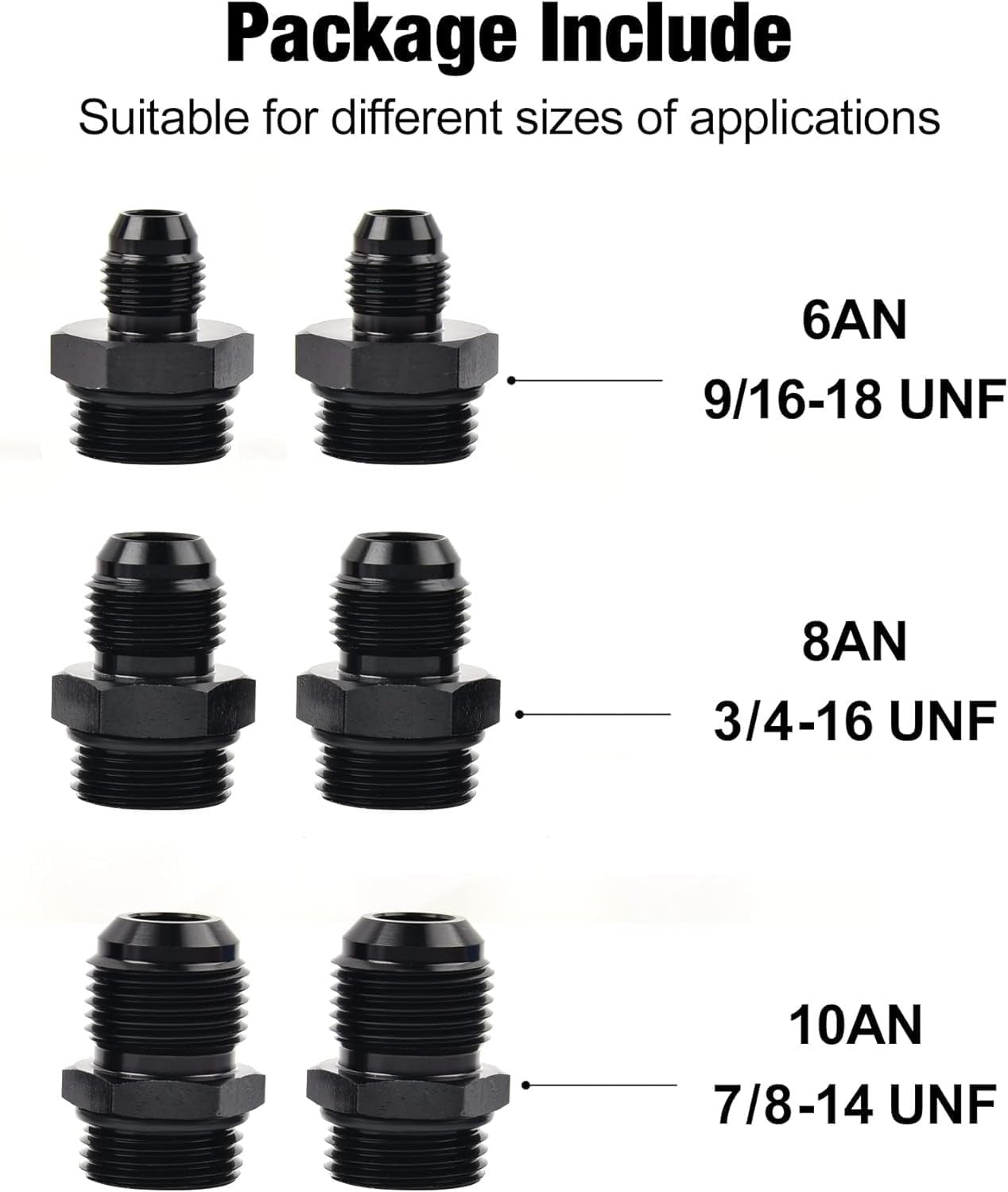 Universal 10 Micron Inline Fuel Filter w/ 6AN 8AN 10AN Adapters 50mm Fuel Filter