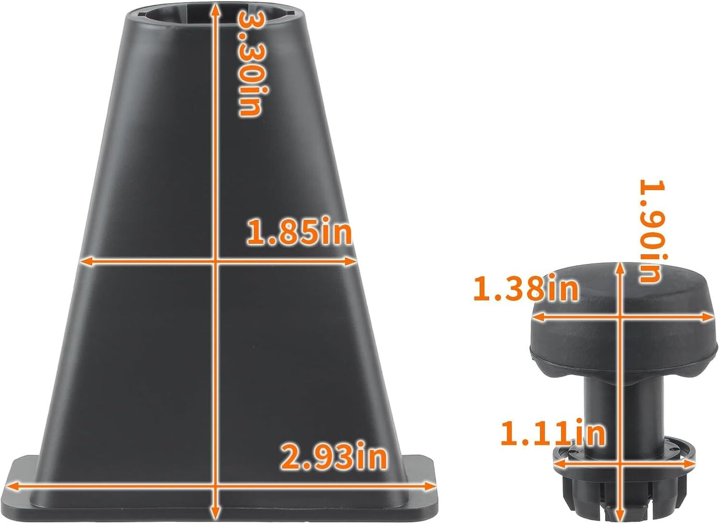 Set Hood Stop Rubber Cushion Hood Bumper Holder for 2003-2019 Ford Escape C-Max