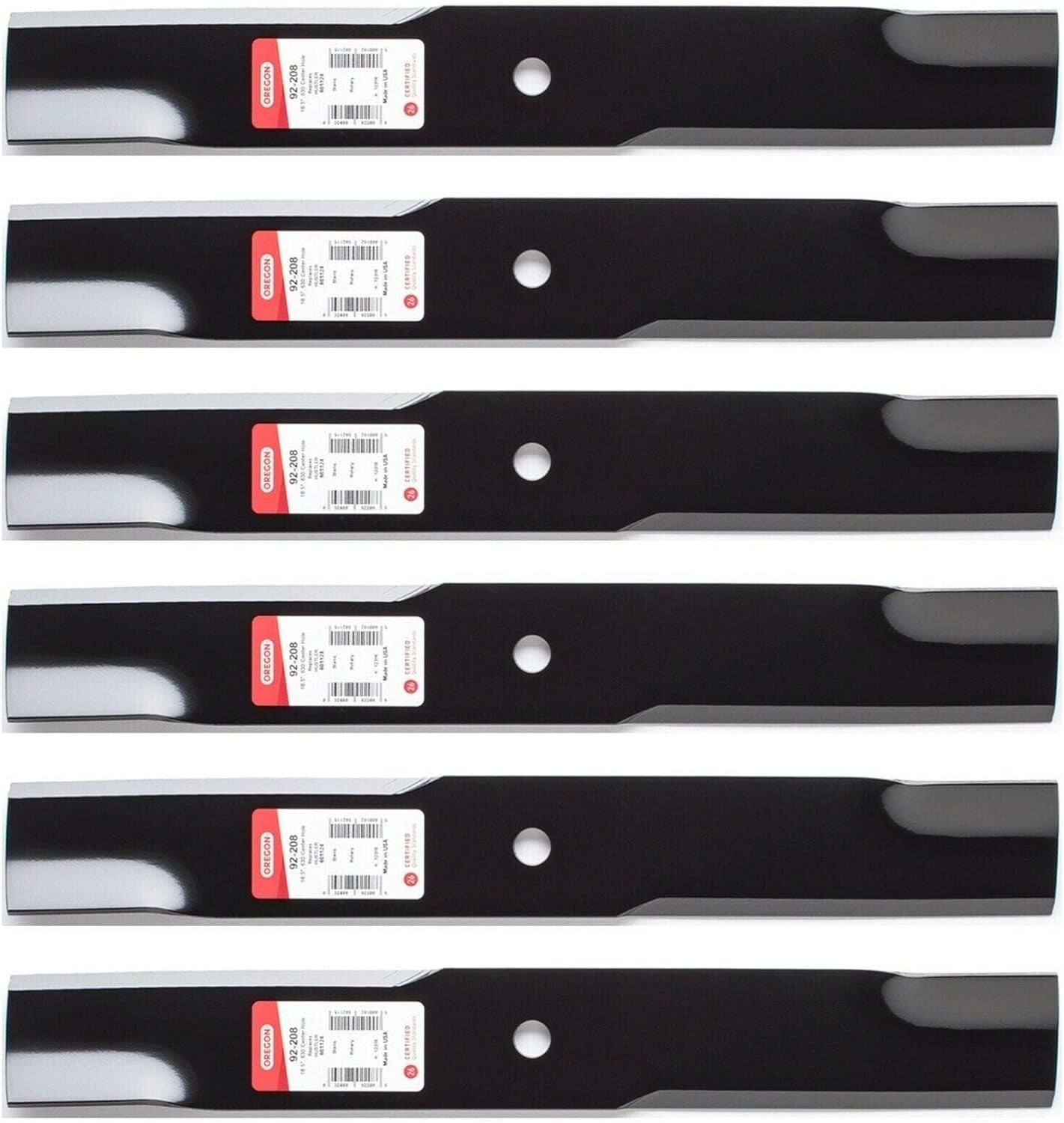 Solid Spare (6) Oregon 92-208 Mower Blade for Hustler 601124 601012 601013 54" XR7