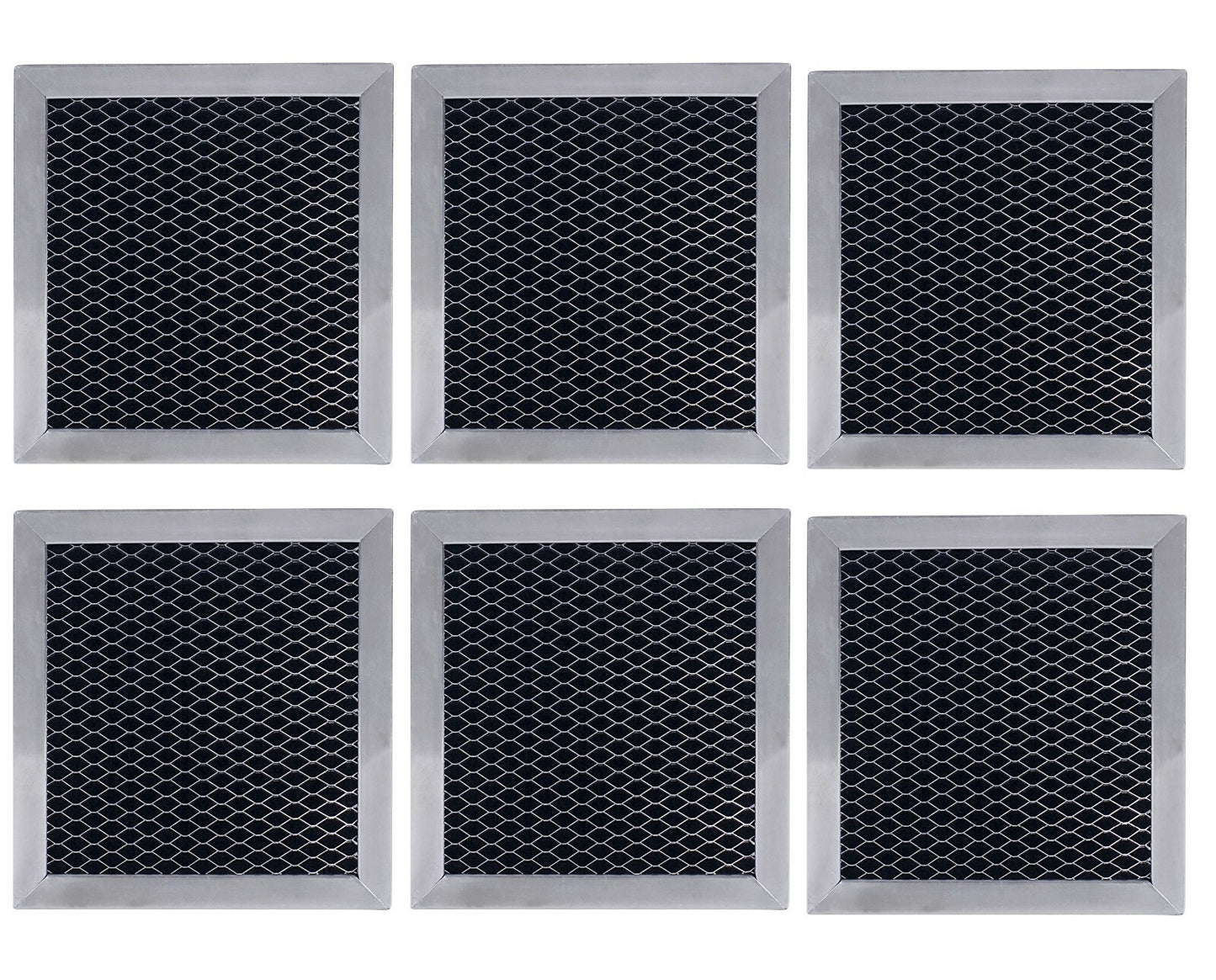 Solid Spare (6) Compatible with Whirlpool 8206230A Microwave Hood Charcoal Filters