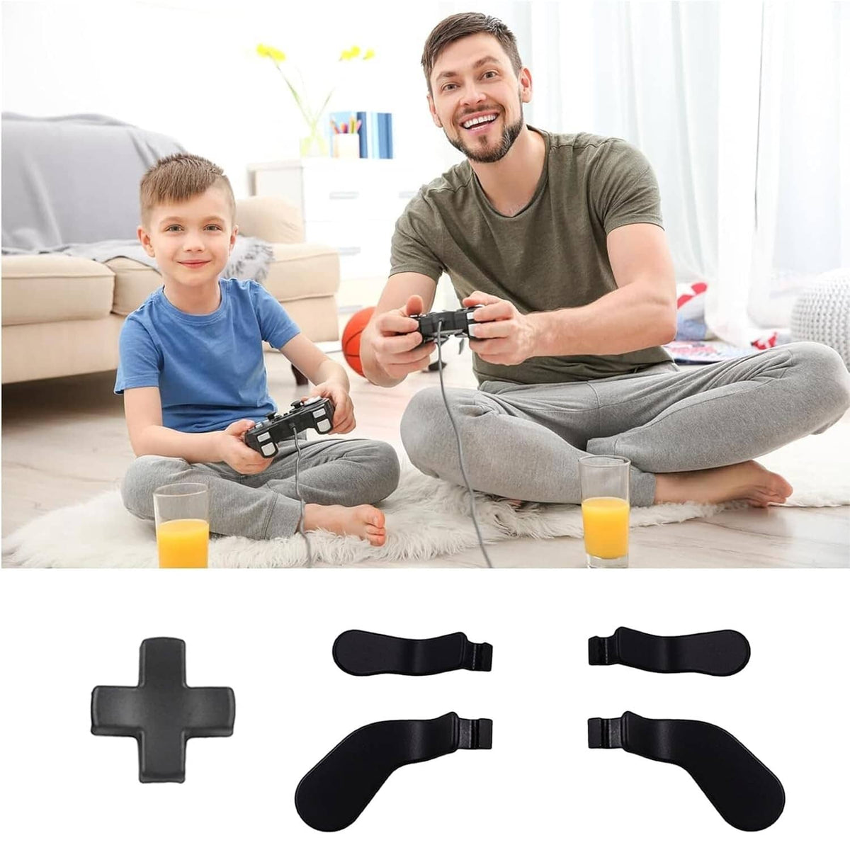 Solid Spare Replacement Metal D Pads and Paddles Kit for Xbox One Elite Controller Series 2