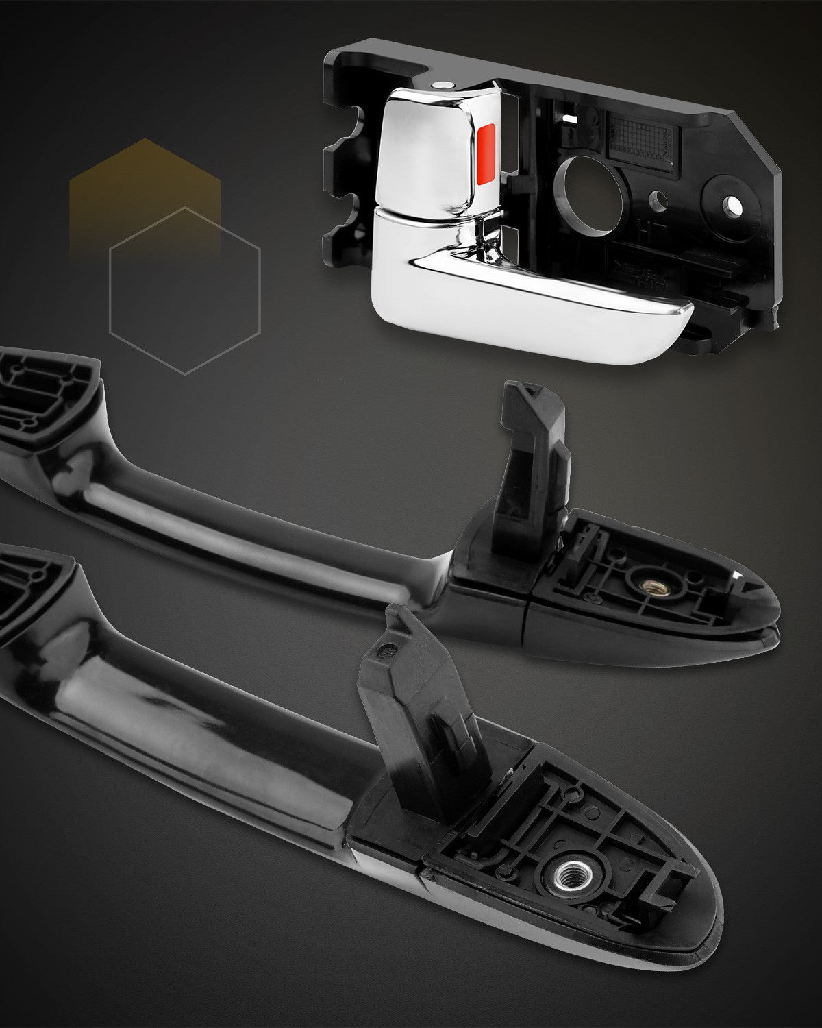 82610-2F000 Interior Exterior Door Handle Set Fit 2004-2009 Kia Spectra Spectra5