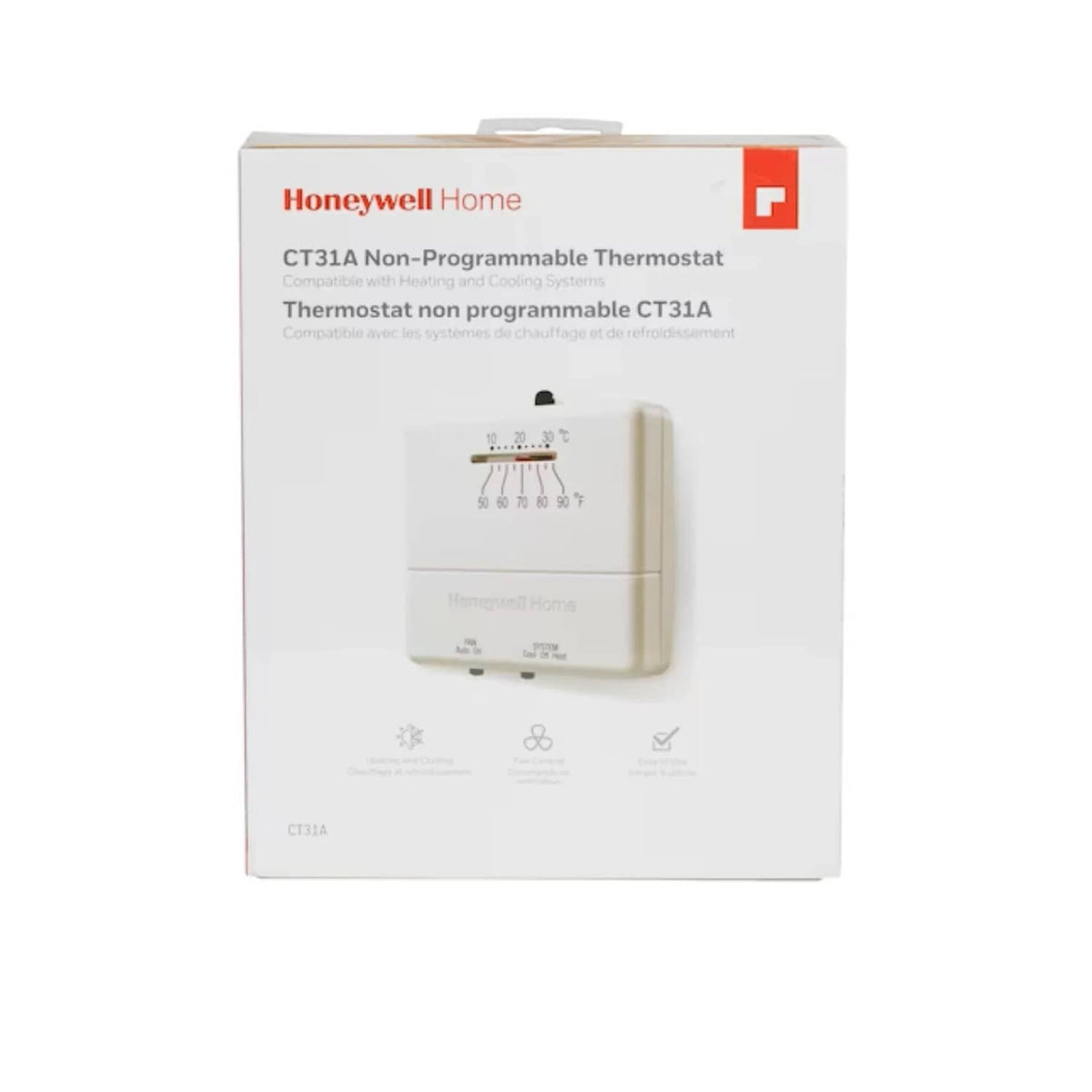 Solid Spare Honeywell Home CT31A1003/E1 Heat & Cool Non-Programmable Thermostat Assy