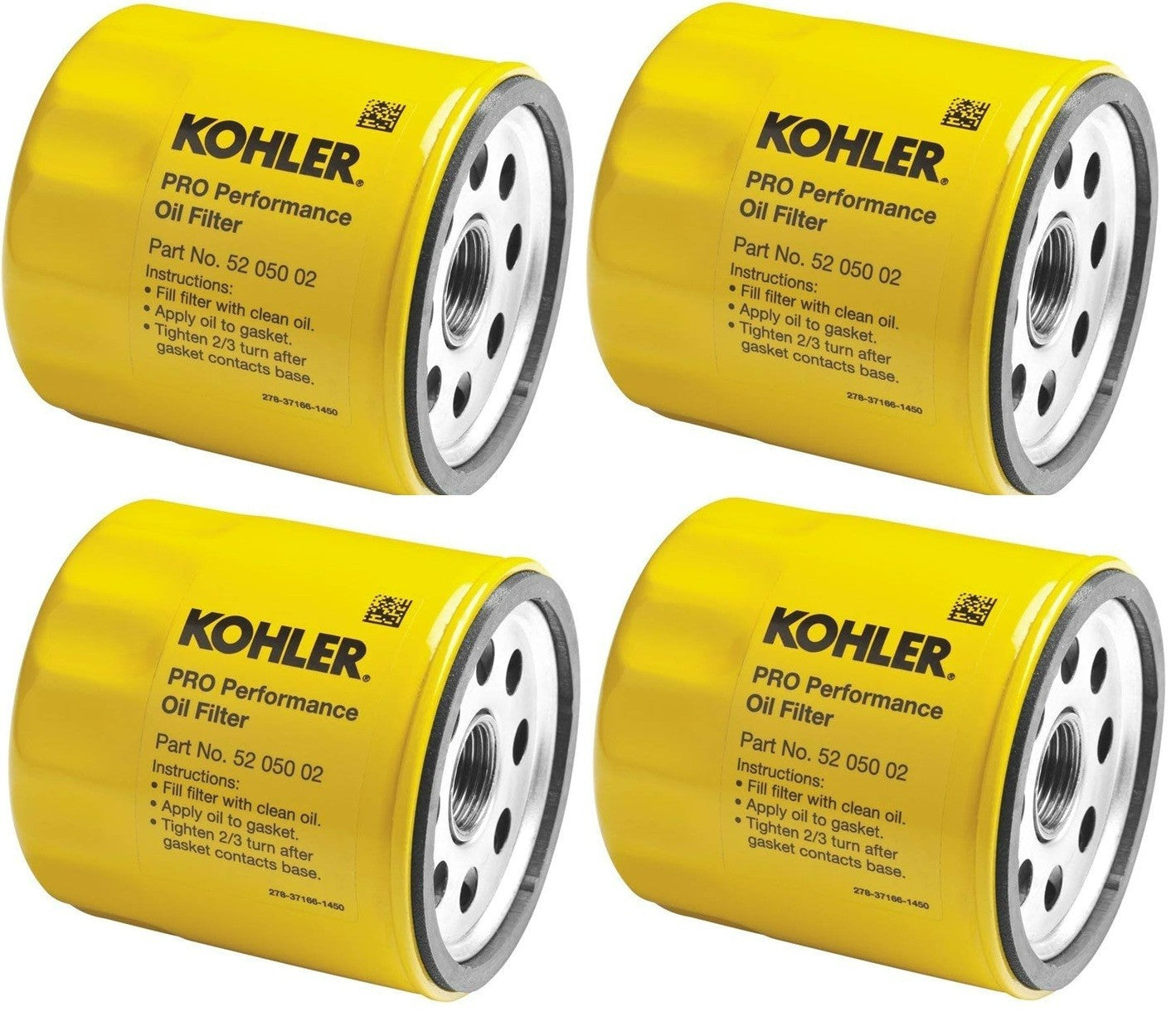 Solid Spare (4) Kohler Engine Oil Filters 52 050 02-S