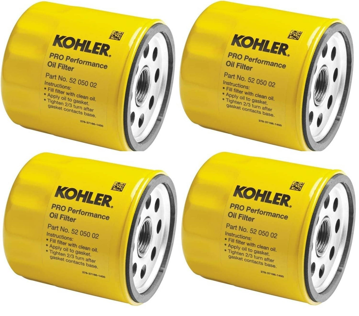 Solid Spare (4) Kohler Engine Oil Filters 52 050 02-S