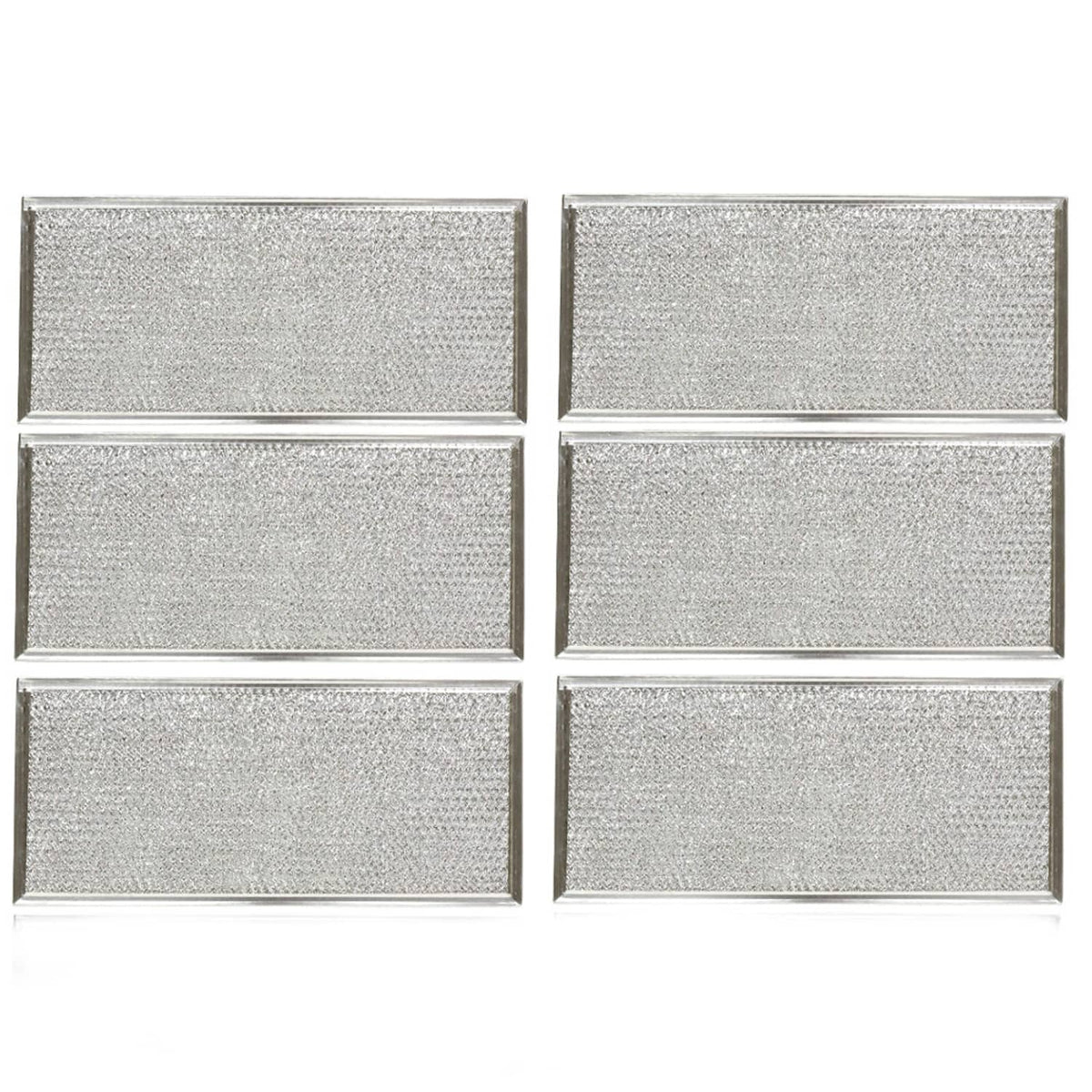 Solid Spare 6 Compatible Whirlpool W10208631A Aluminum Mesh Microwave Oven Grease Filters