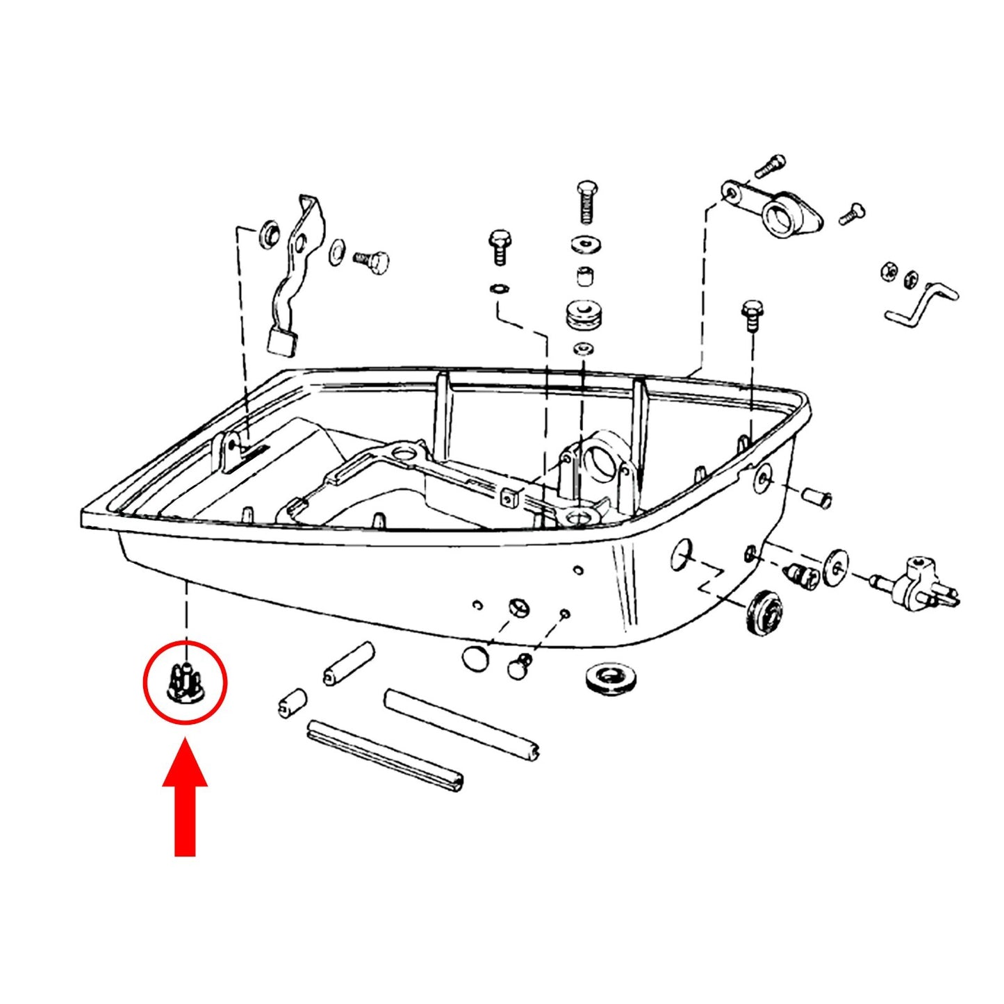 Water Spray Nipple for Johnson Evinrude BRP OMC Lower Motor Cover 321885 0321885