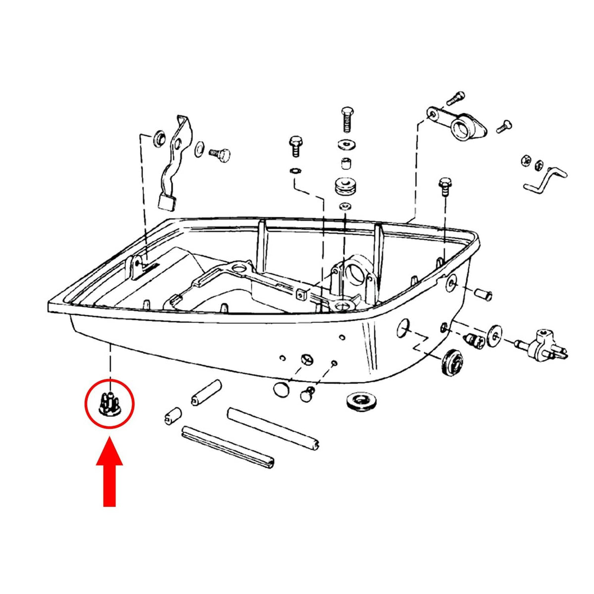 Solid Spare Water Spray Nipple for Johnson Evinrude BRP OMC Lower Motor Cover 321885 0321885