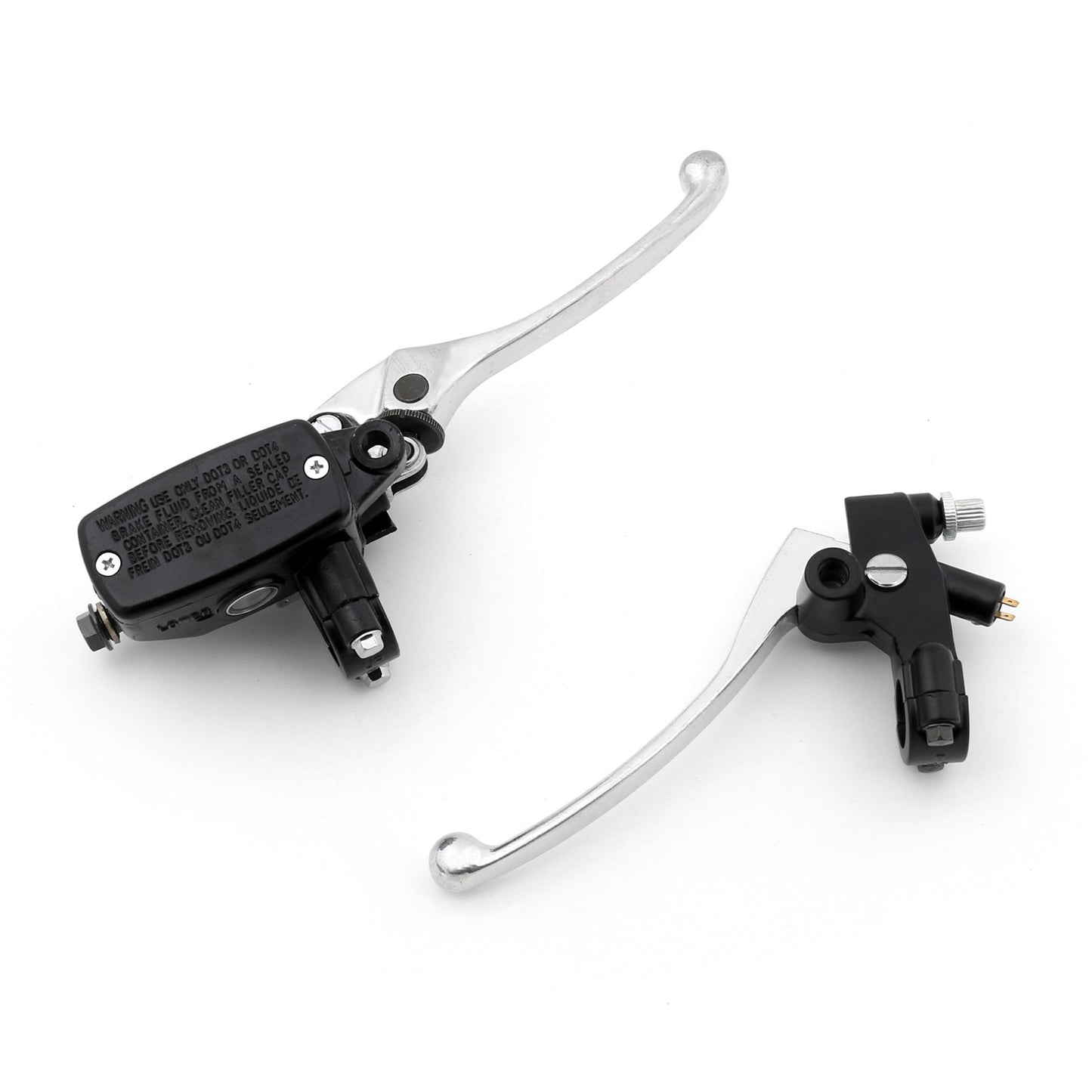 7/8" Handlebar Chrome Hand Control Reservoir Brake Clutch Lever Motorcycle Bike