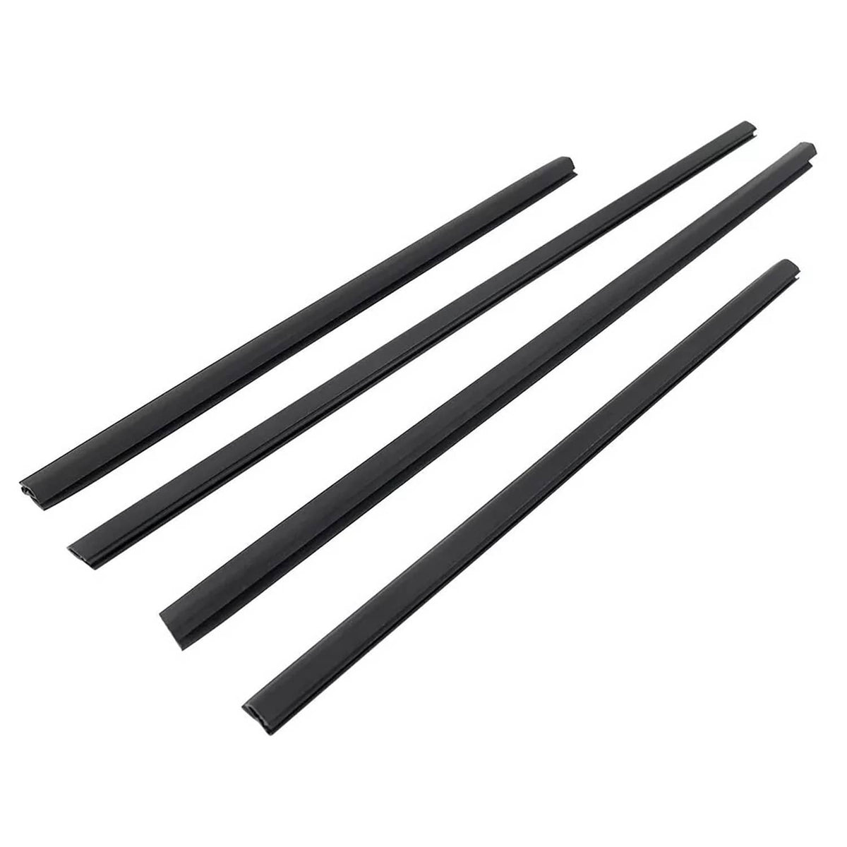 Solid Spare 4pcs Door Belt Weatherstrip Molding Seal For Honda Fit Jazz 2008-2013