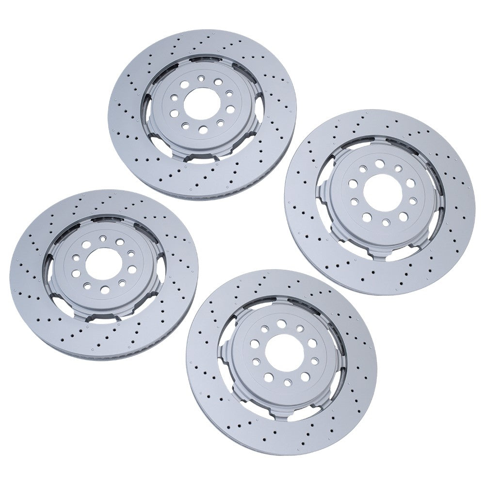 Front Rear Brake Rotors Fit For 2017-2021 Alfa Romeo Giulia Stelvio Quadrifoglio