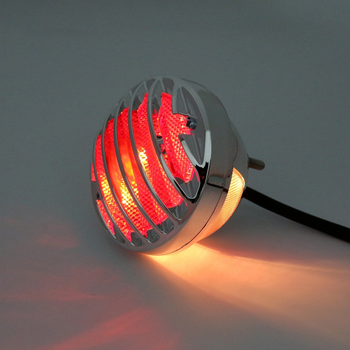Round Motorcycle Tail Brake Light For Bobber Chopper Rat Custom Chrome