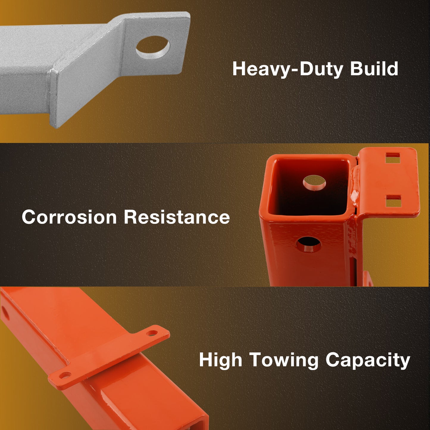 2" Rear Hitch 093-1129-00 Heavy-Duty For 2019+ Bad Boy Rebels Rogue Model Orange