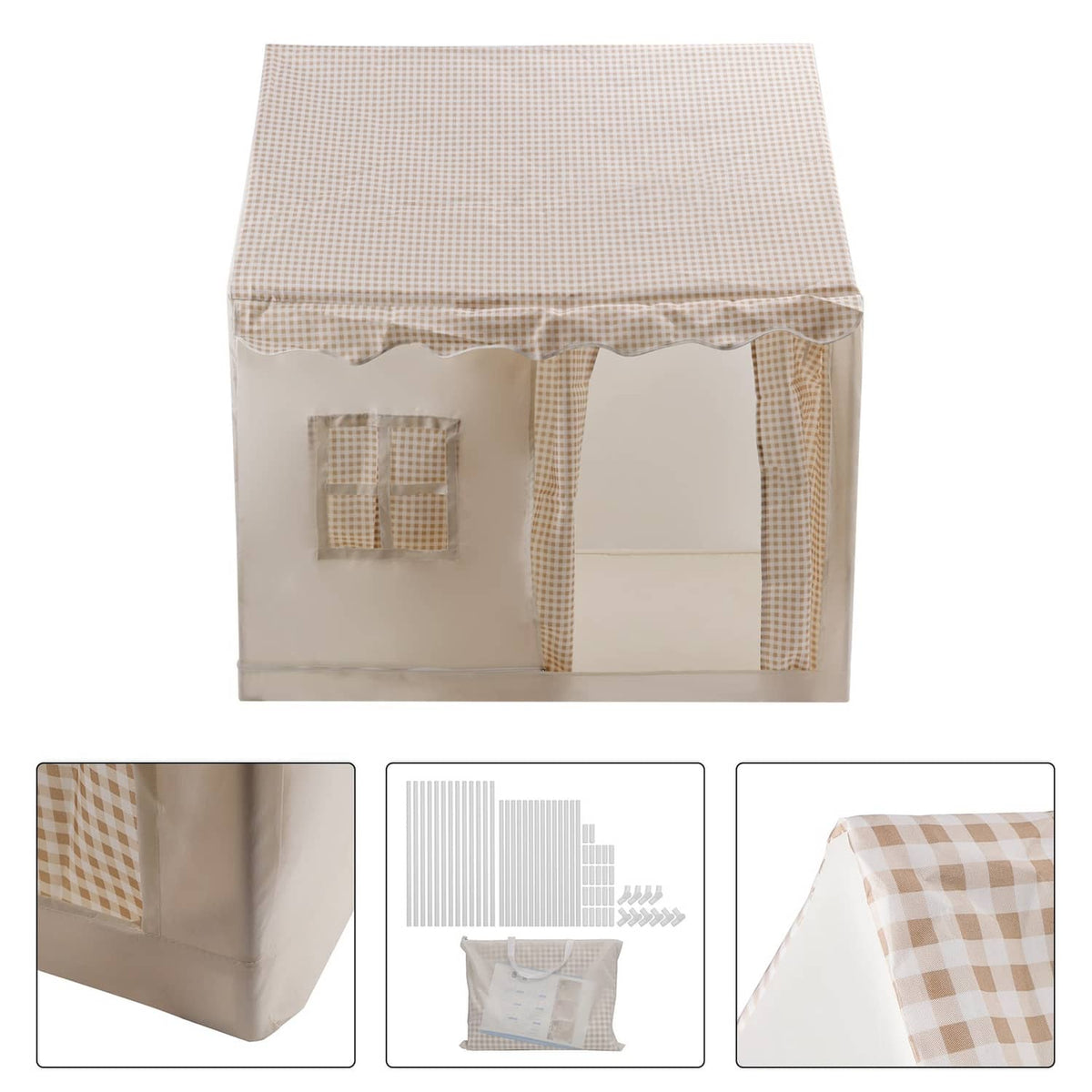 Solid Spare Kids Play Tent Indoor: with Carry Bag