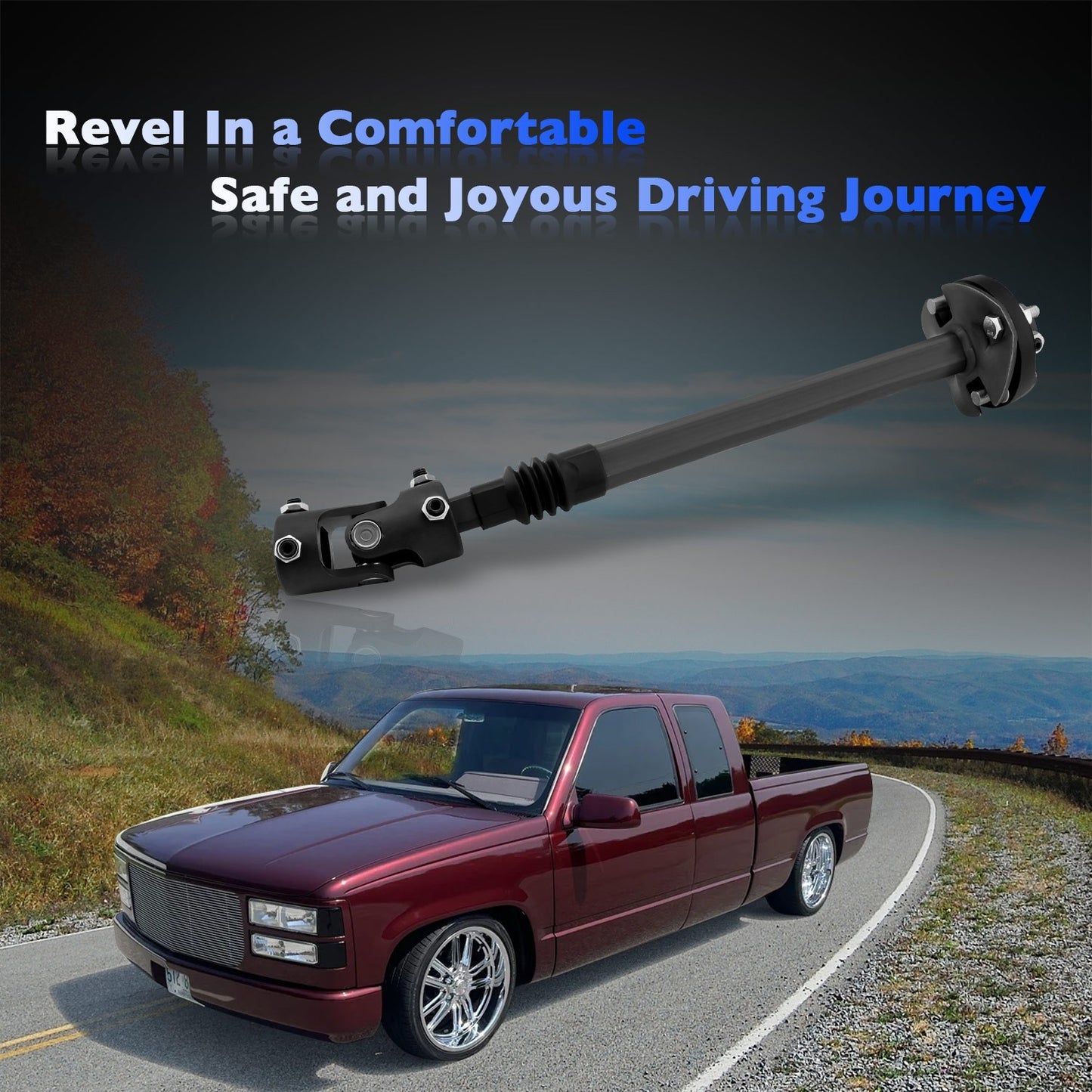 000936 Heavy Duty Telescopic Steering Shaft For 1991-94 Chevy GMC C/K 1500 2500