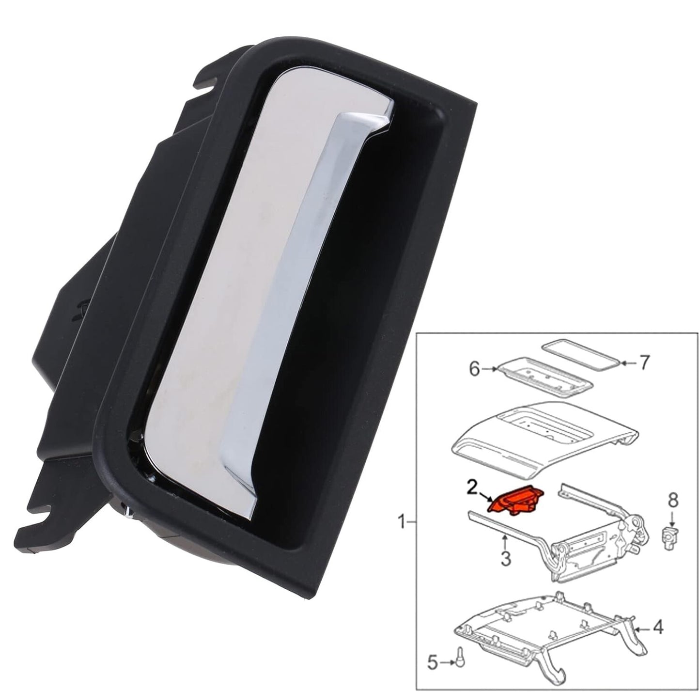For 2015-2020 Chevy Suburban Tahoe Center Console Armrest Latch Handle 22861304