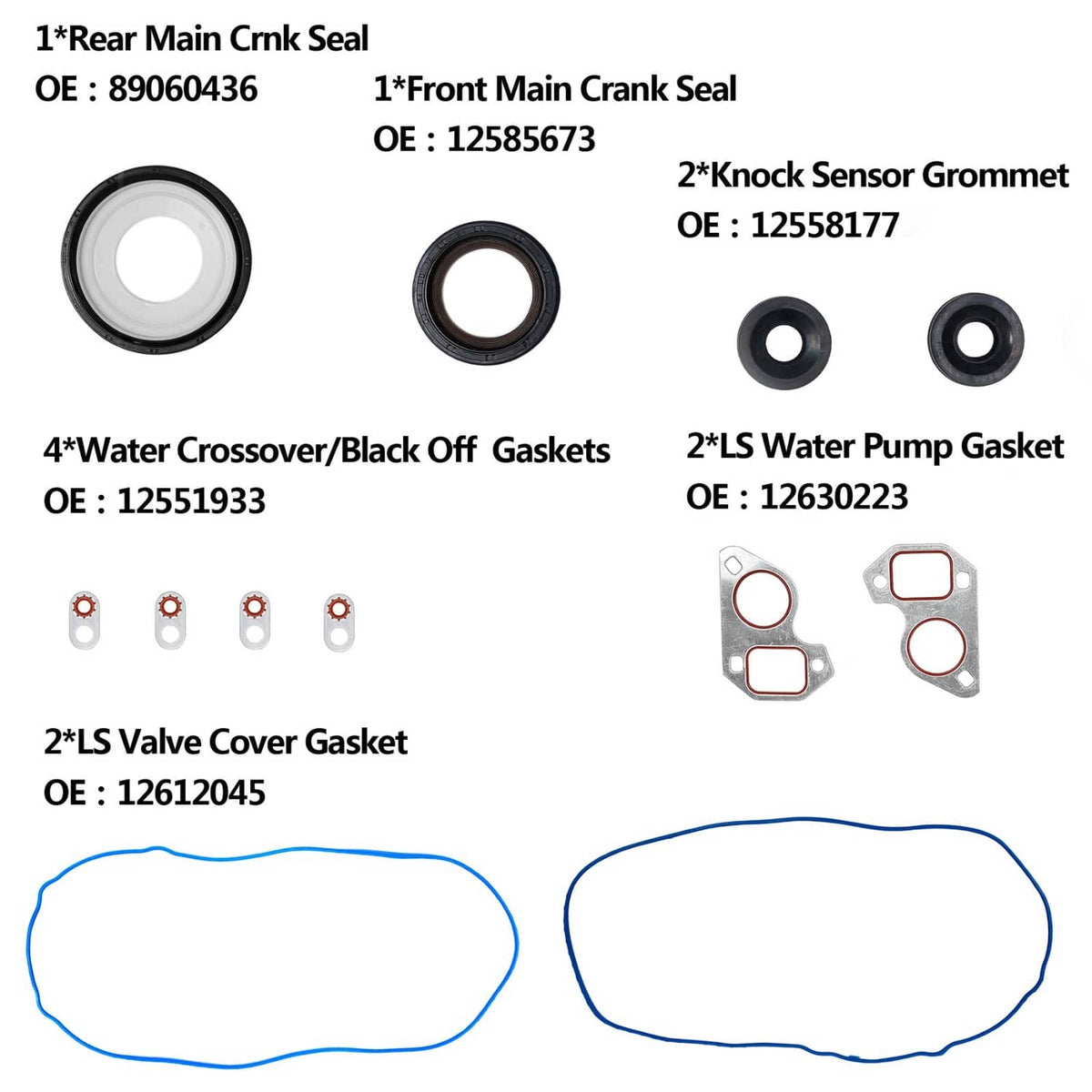 Solid Spare Head Full Gasket Set for 02-11 Chevy Silverado 1500 Express GMC Sierra 5.3L 4.8L